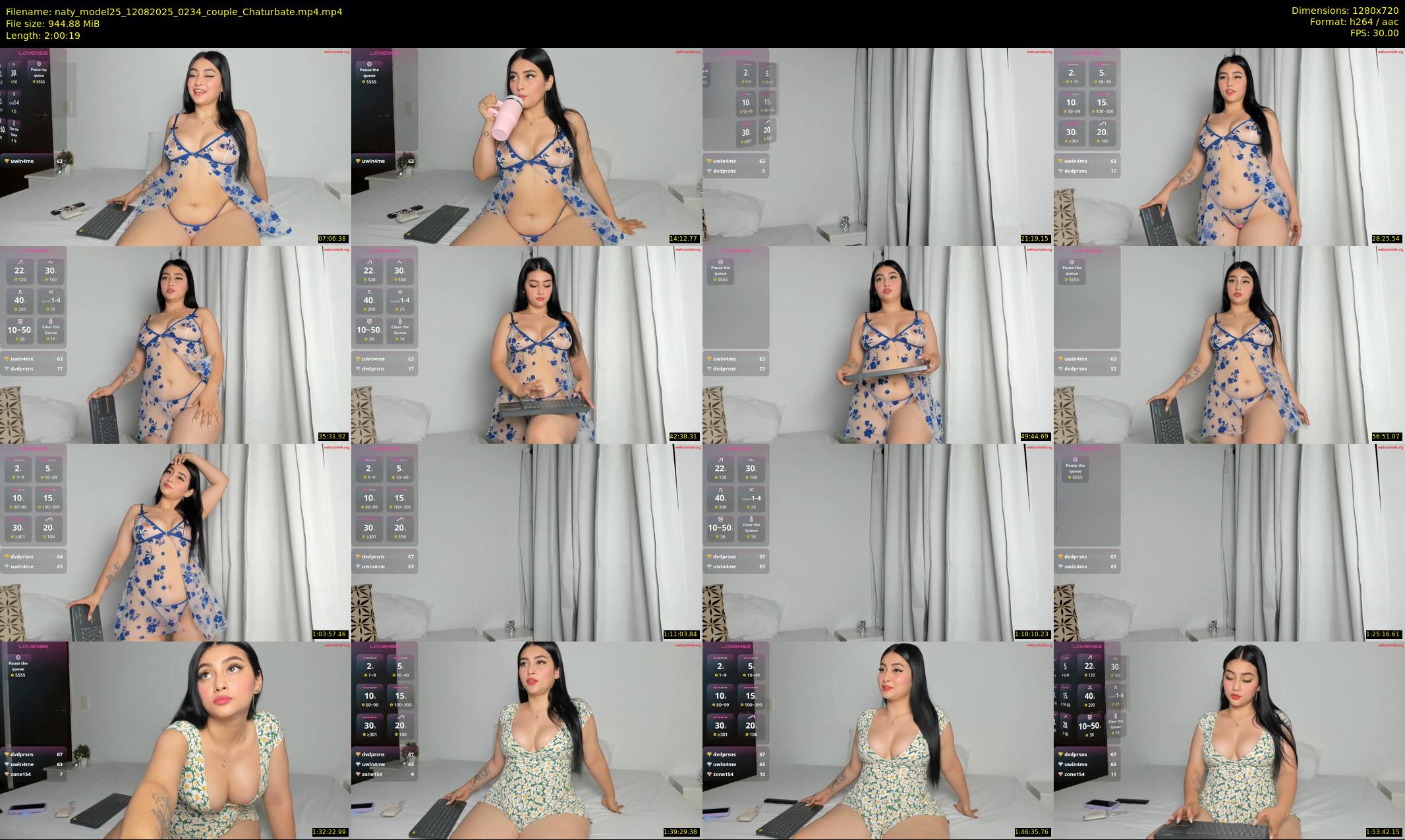 naty_model25 — 121 minute Chaturbate couple cam show recording, 720p, Aug 12, 2025