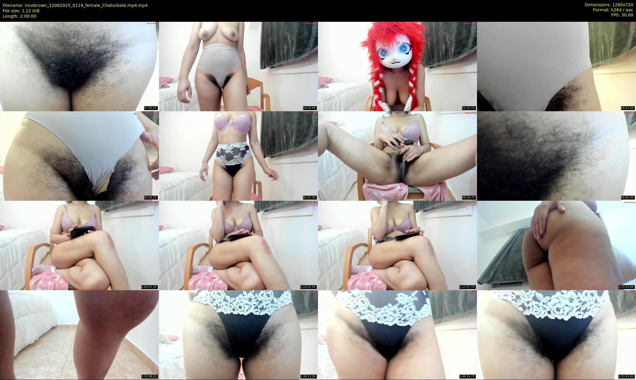 nicebrown — 120 minute Chaturbate female cam show recording, 720p, Aug 12, 2025