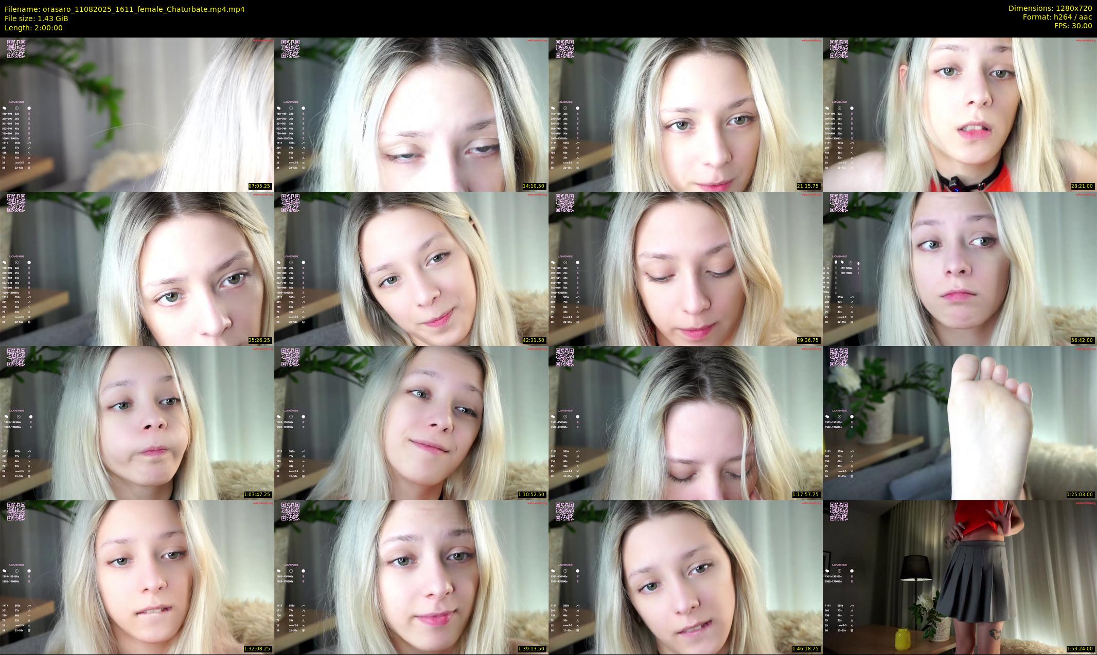 orasaro — 120 minute Chaturbate female cam show recording, 720p, Aug 11, 2025