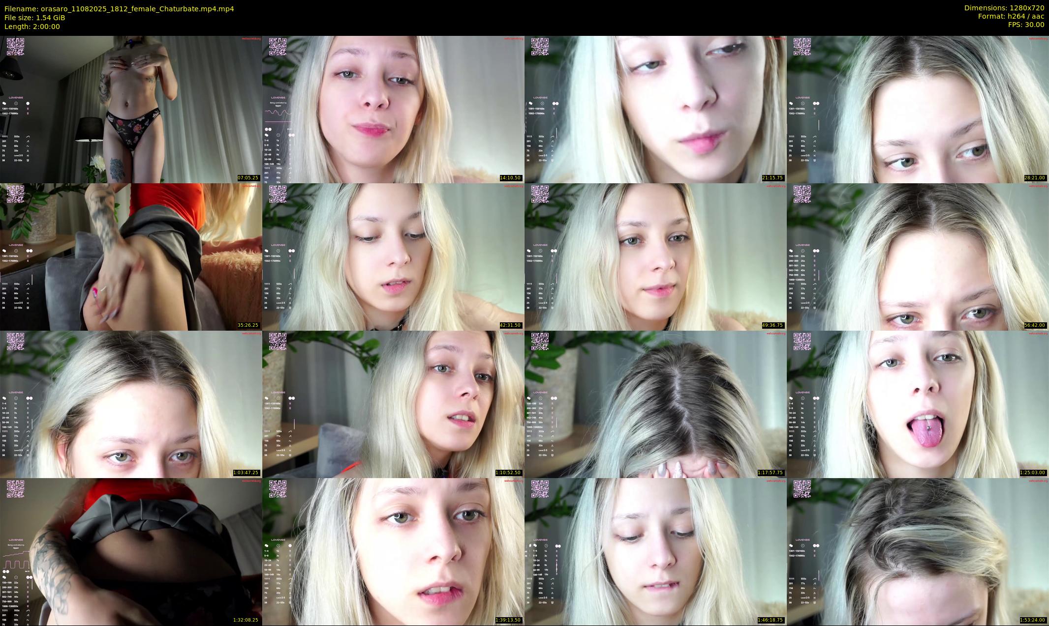 orasaro — 120 minute Chaturbate female cam show recording, 720p, Aug 11, 2025