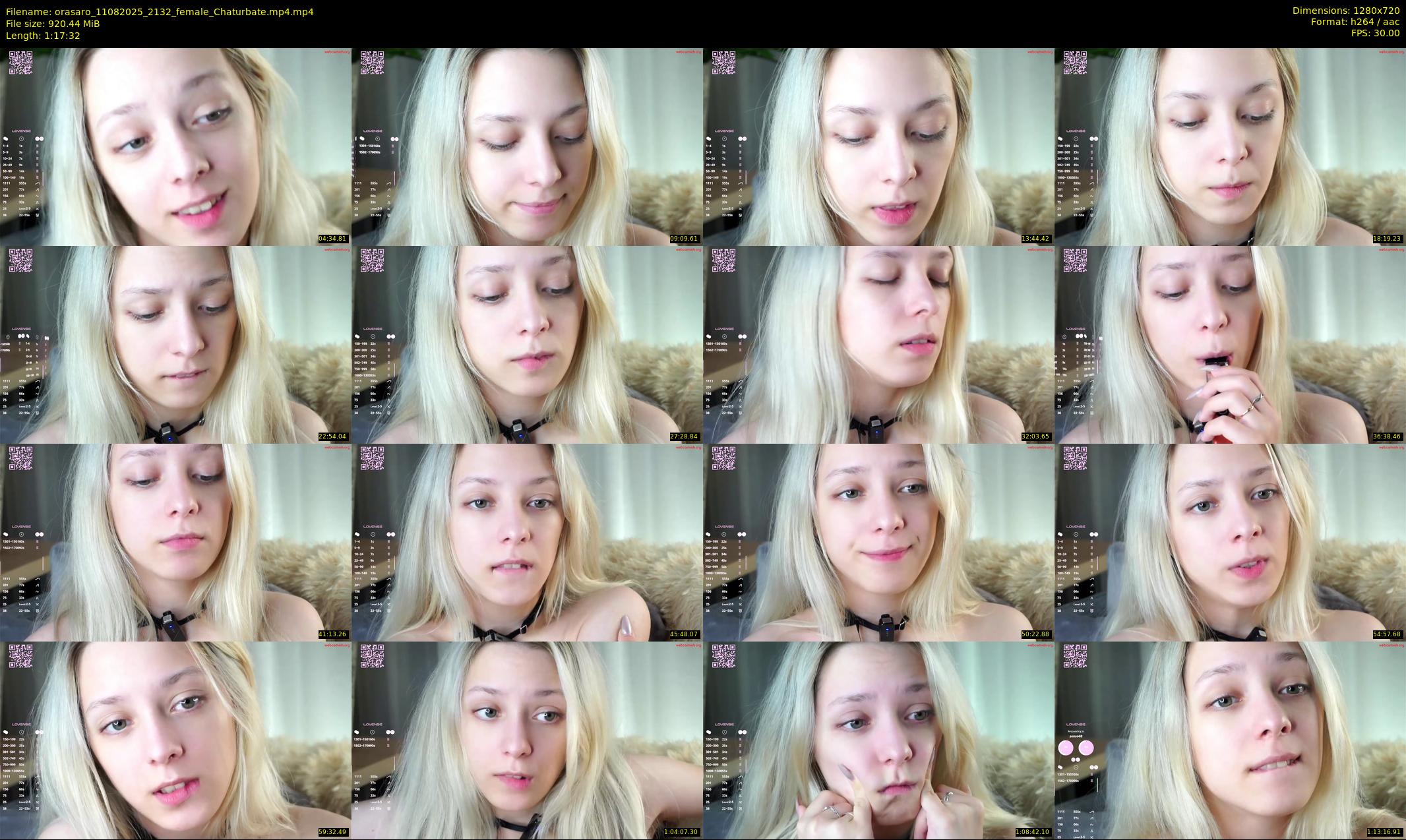 orasaro — 78 minute Chaturbate female cam show recording, 720p, Aug 11, 2025