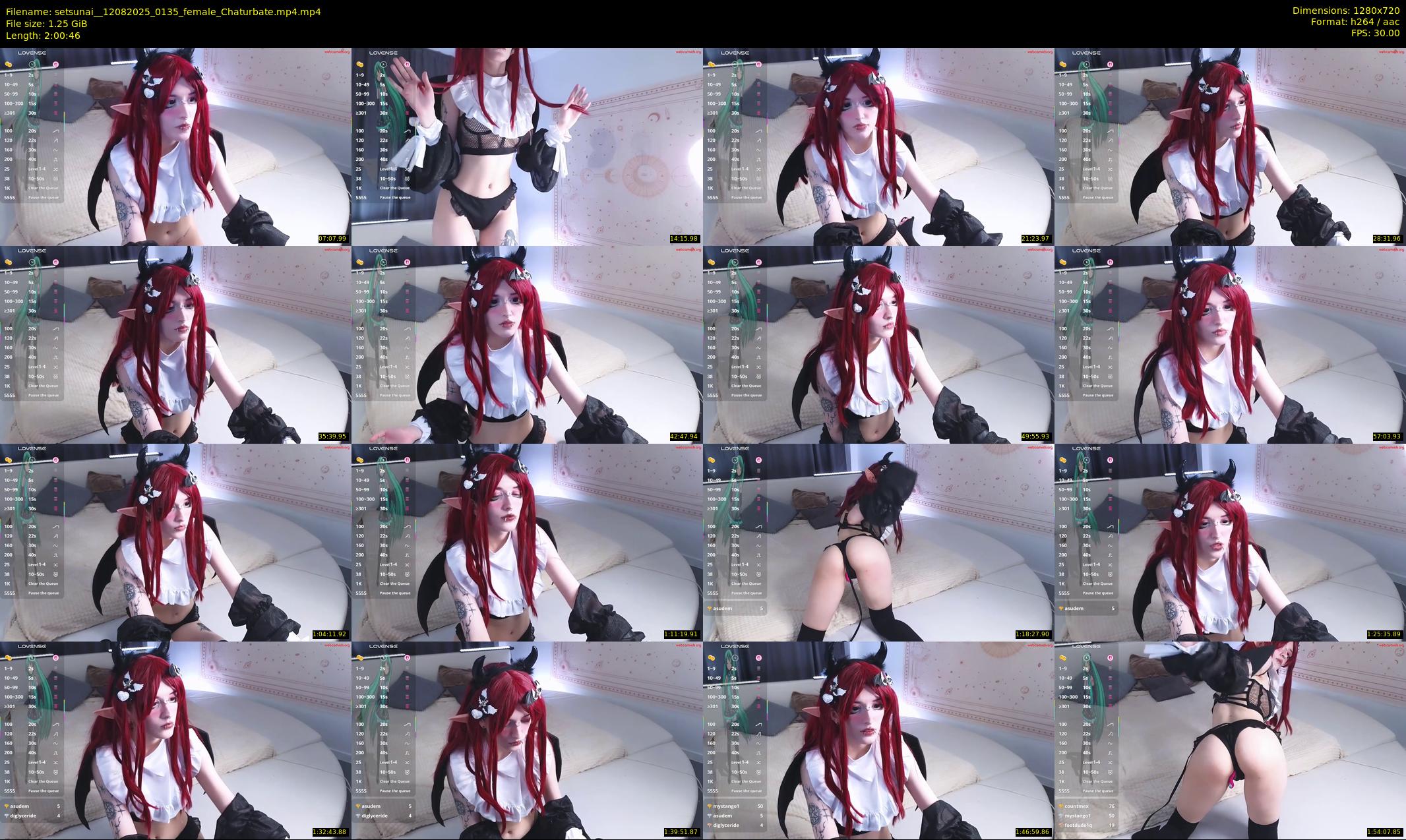 setsunai_ — 121 minute Chaturbate female cam show recording, 720p, Aug 12, 2025