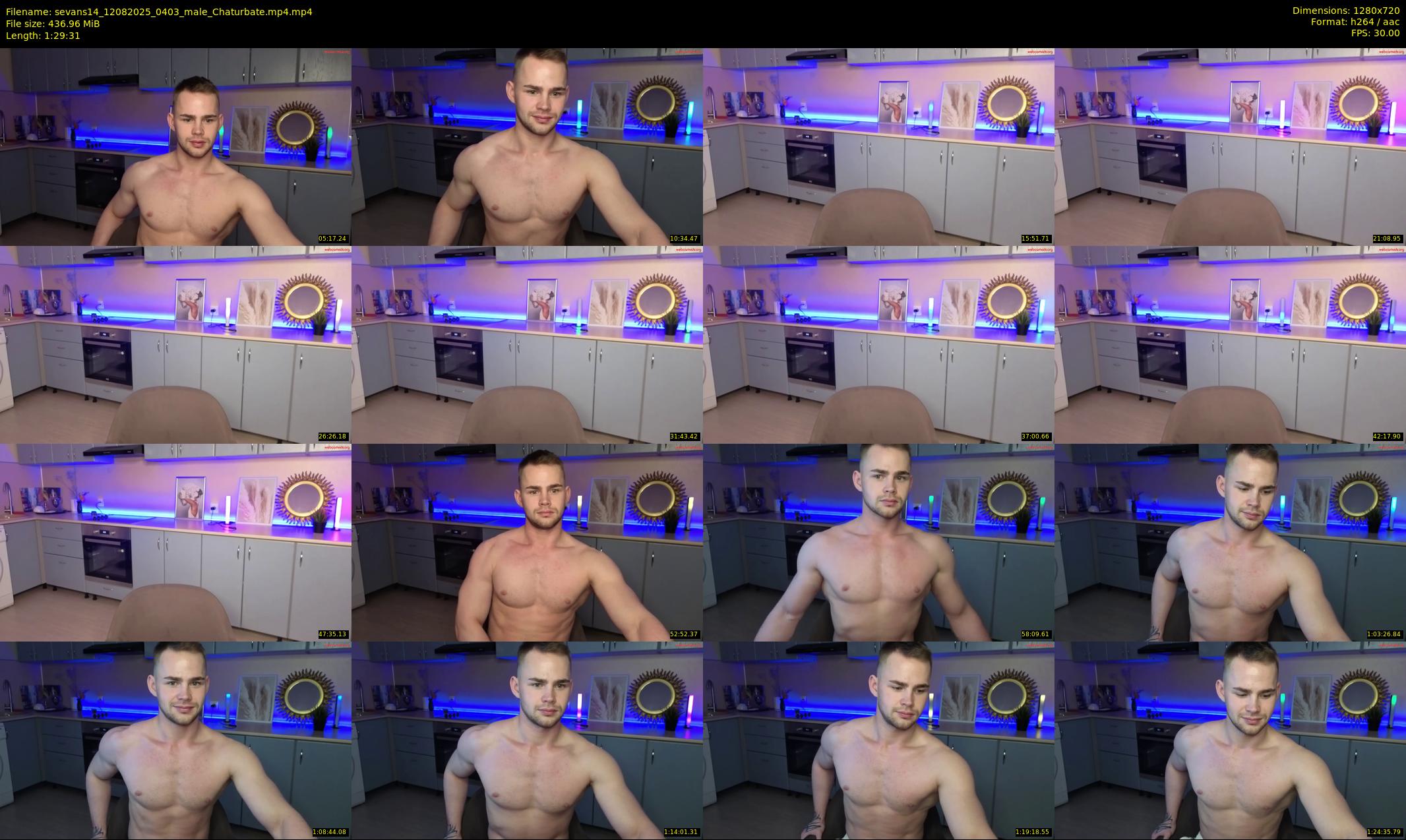 sevans14 — 90 minute Chaturbate male cam show recording, 720p, Aug 12, 2025