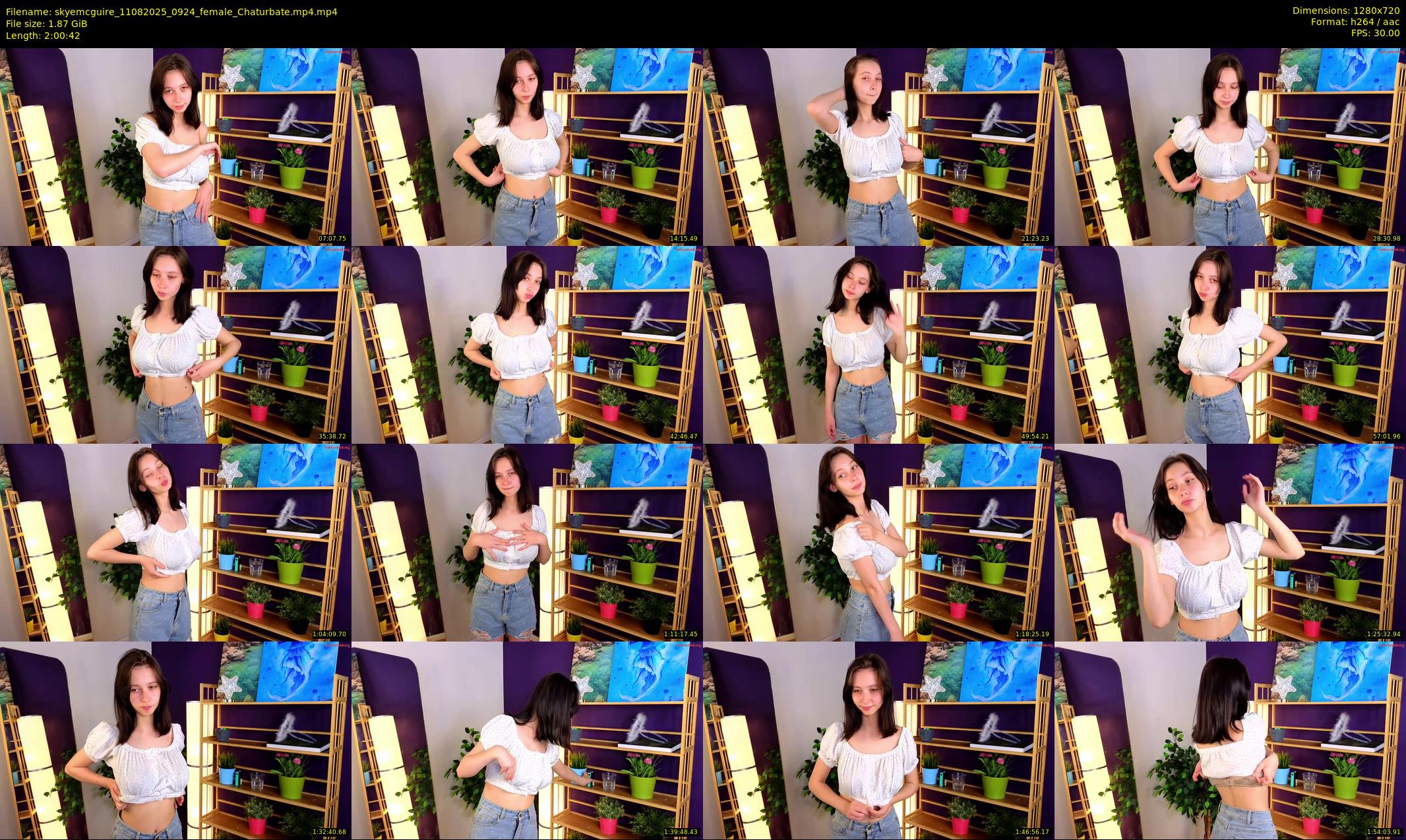 skyemcguire — 121 minute Chaturbate female cam show recording, 720p, Aug 11, 2025