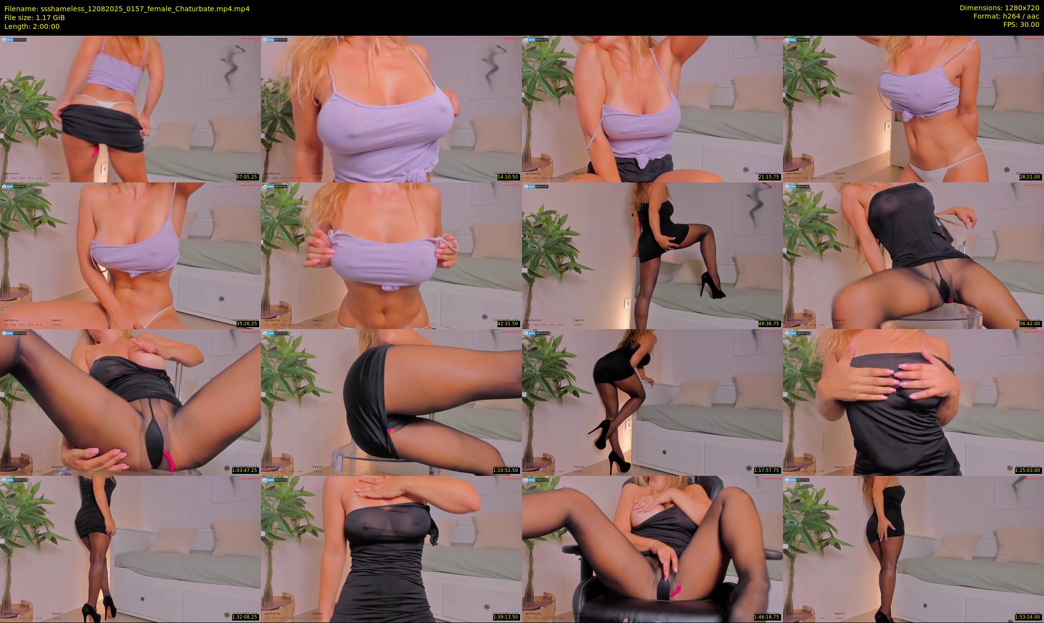 ssshameless — 120 minute Chaturbate female cam show recording, 720p, Aug 12, 2025