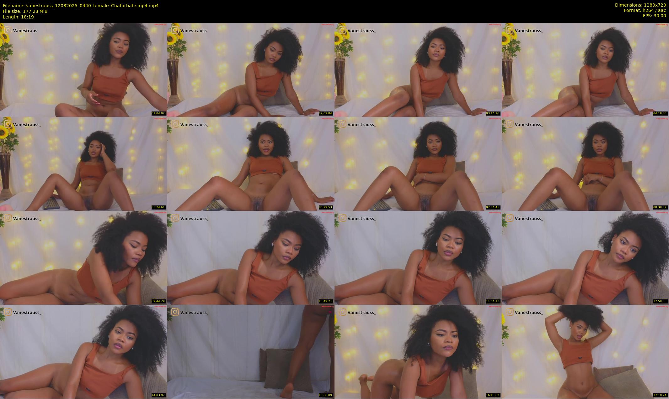 vanestrauss — 19 minute Chaturbate female cam show recording, 720p, Aug 12, 2025