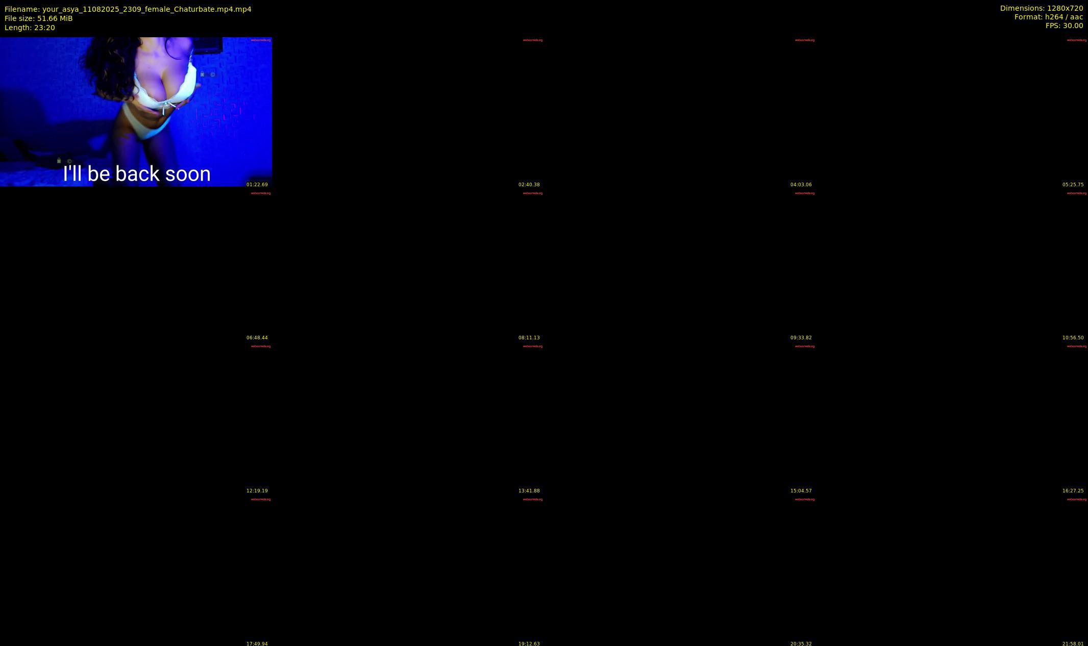 your_asya — 24 minute Chaturbate female cam show recording, 720p, Aug 11, 2025