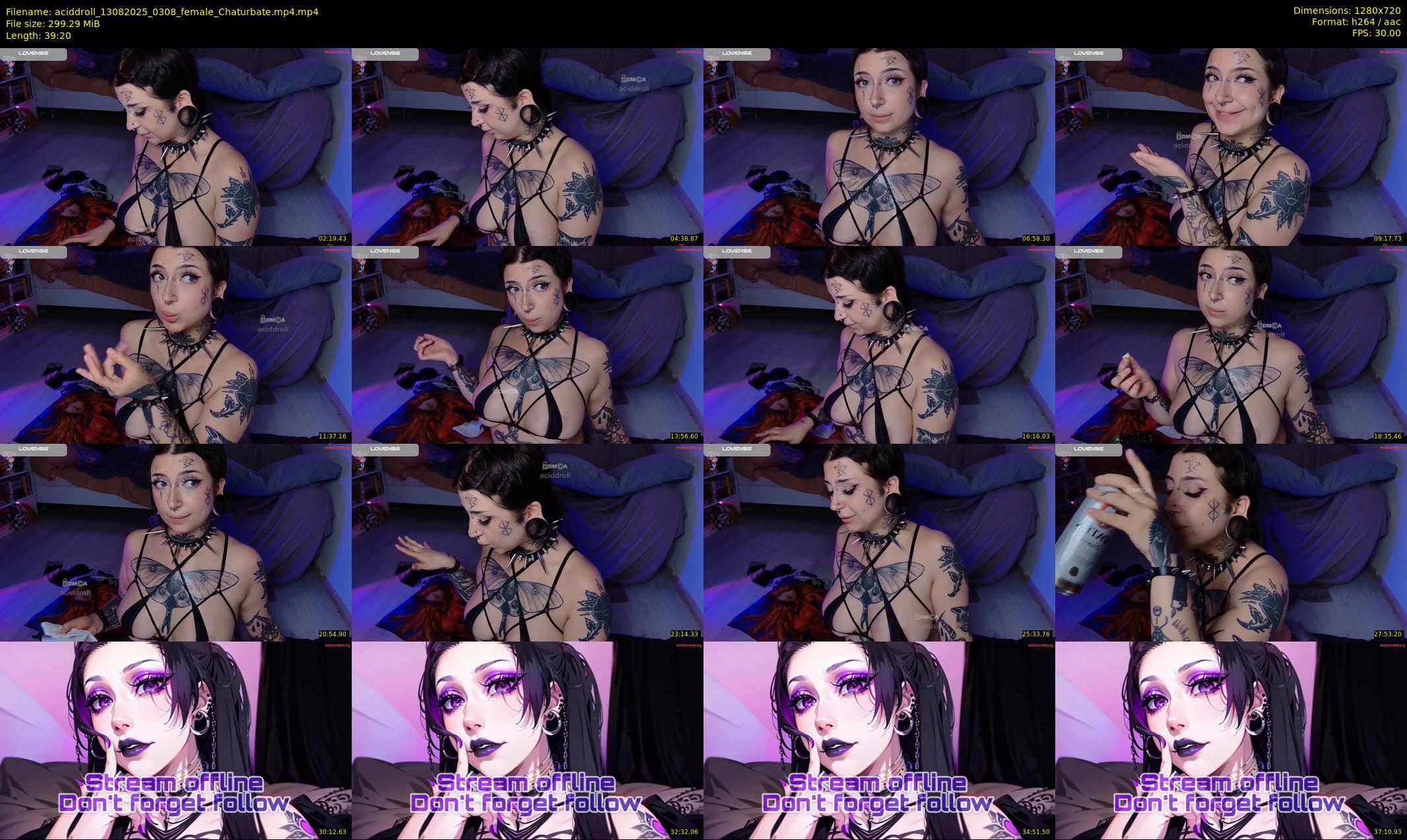 aciddroll — 40 minute Chaturbate female cam show recording, 720p, Aug 13, 2025