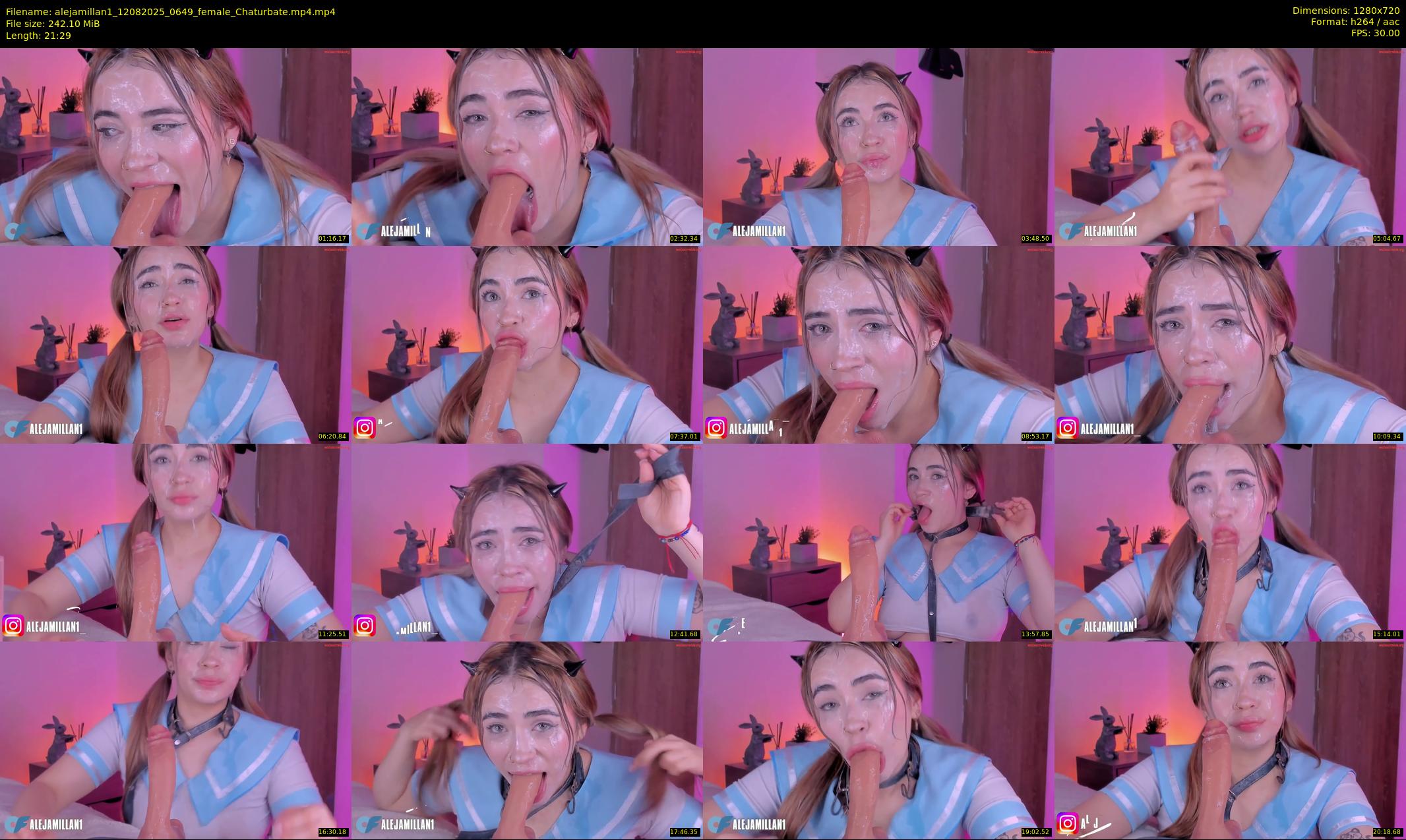 alejamillan1 — 22 minute Chaturbate female cam show recording, 720p, Aug 12, 2025