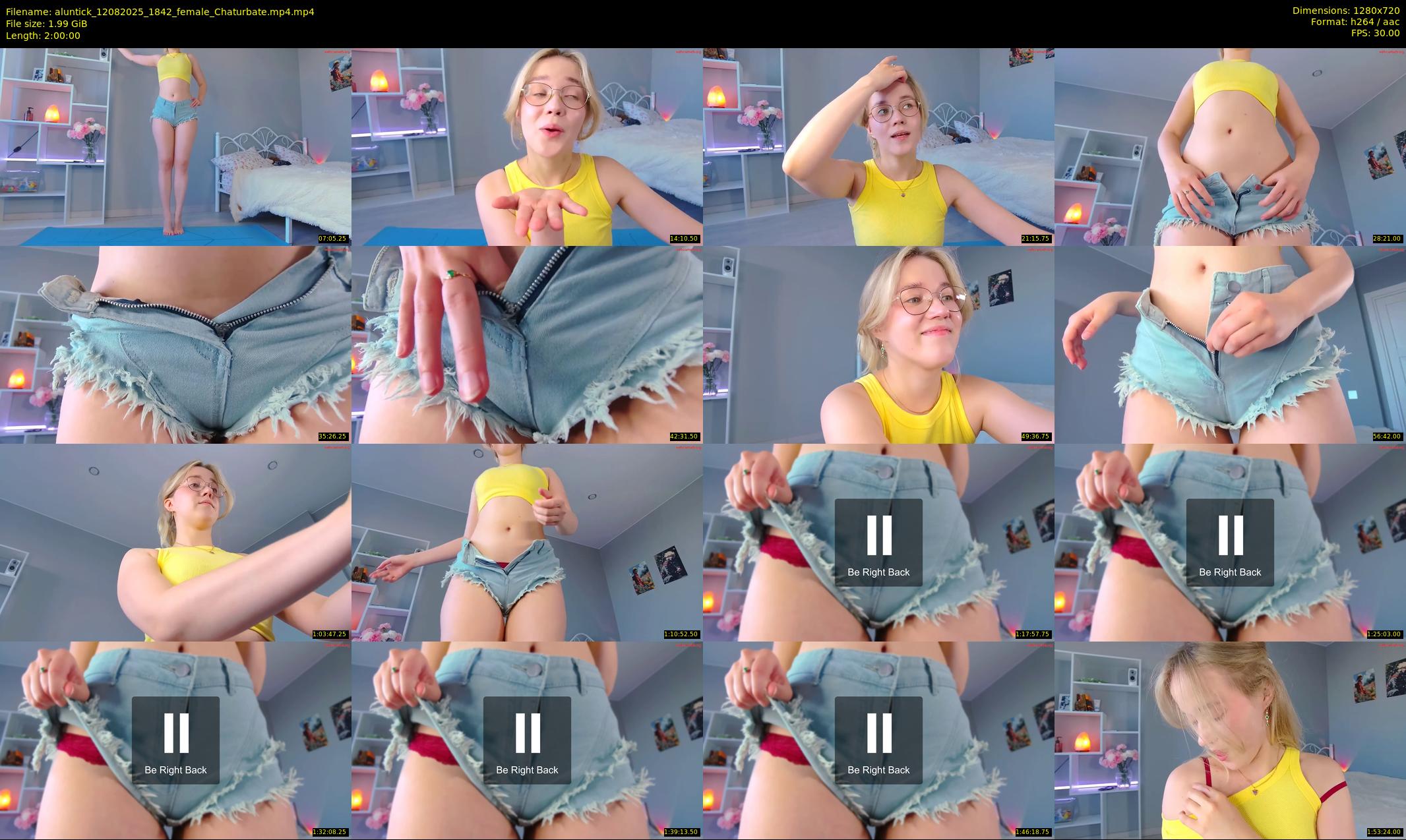 aluntick — 120 minute Chaturbate female cam show recording, 720p, Aug 12, 2025