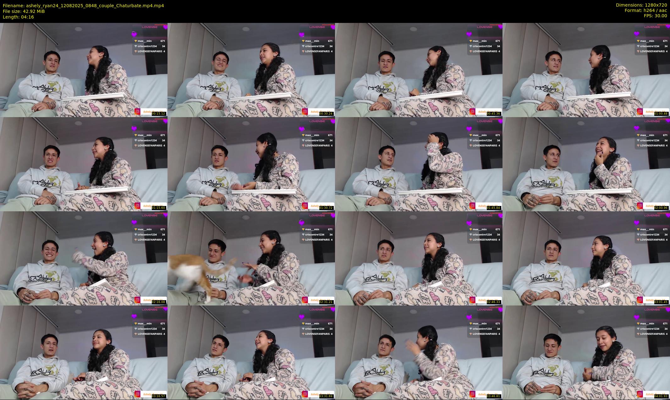 ashely_ryan24 — 5 minute Chaturbate couple cam show recording, 720p, Aug 12, 2025