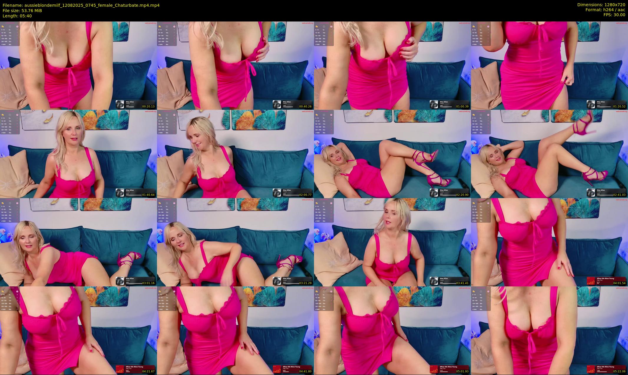 aussieblondemilf — 6 minute Chaturbate female cam show recording, 720p, Aug 12, 2025