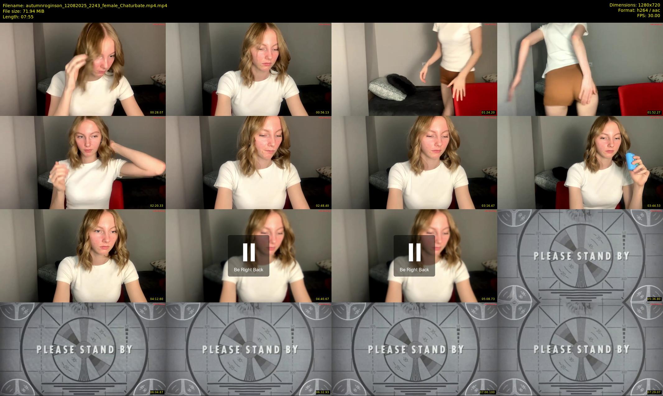 autumnroginson — 8 minute Chaturbate female cam show recording, 720p, Aug 12, 2025