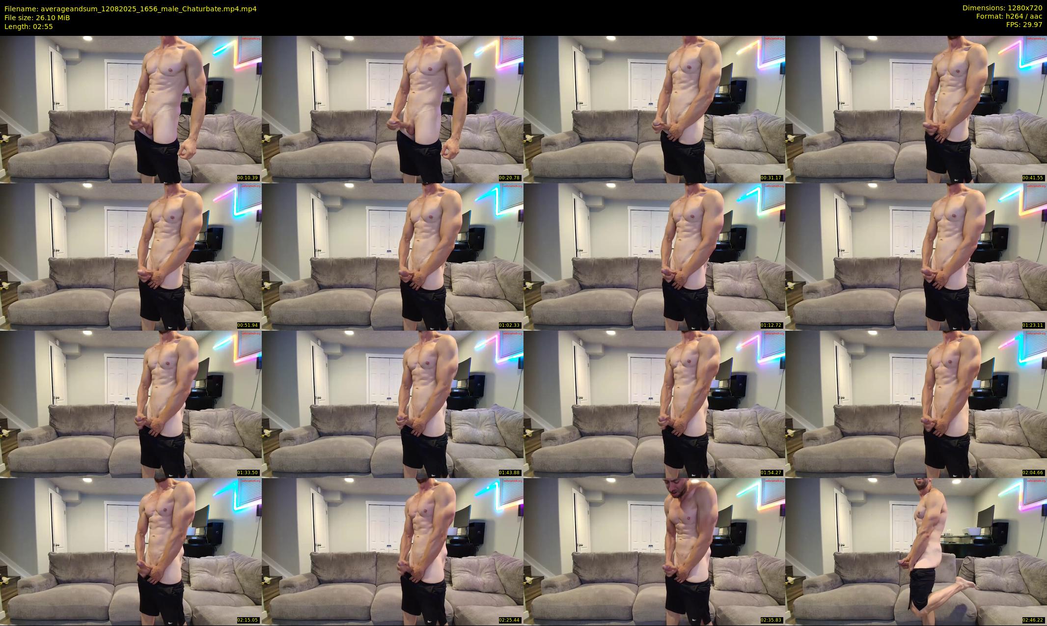 averageandsum — 3 minute Chaturbate male cam show recording, 720p, Aug 12, 2025