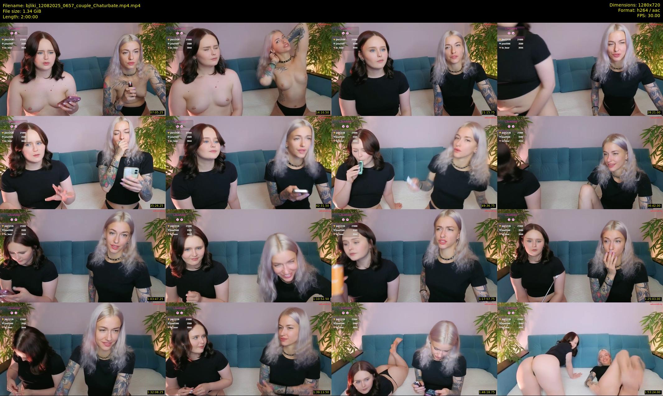 bjliki — 120 minute Chaturbate couple cam show recording, 720p, Aug 12, 2025
