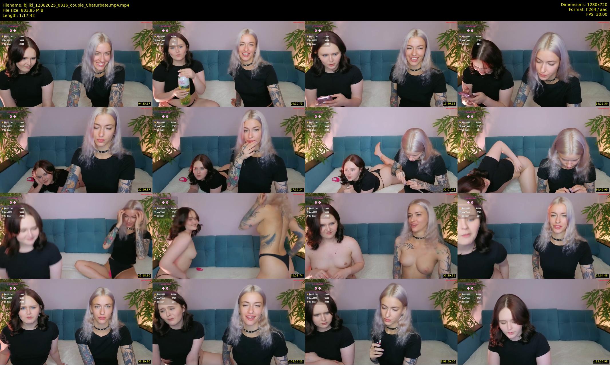 bjliki — 78 minute Chaturbate couple cam show recording, 720p, Aug 12, 2025