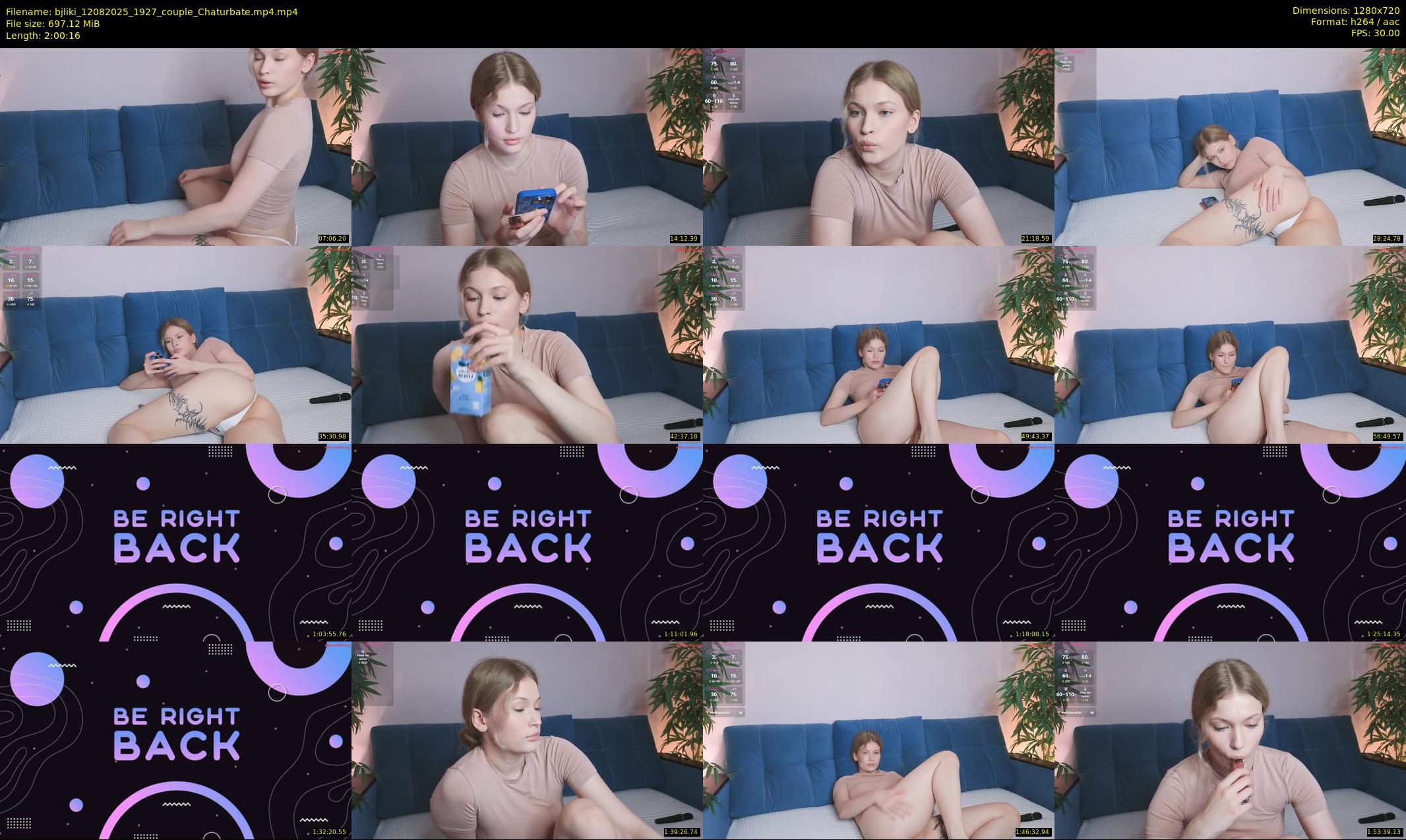 bjliki — 121 minute Chaturbate couple cam show recording, 720p, Aug 12, 2025