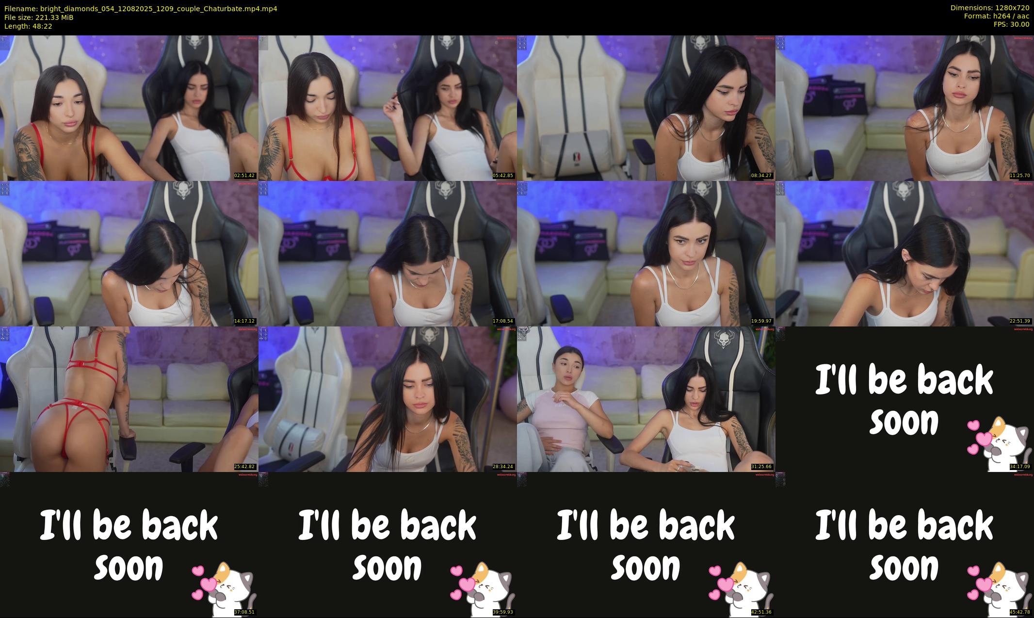 bright_diamonds_054 — 49 minute Chaturbate couple cam show recording, 720p, Aug 12, 2025