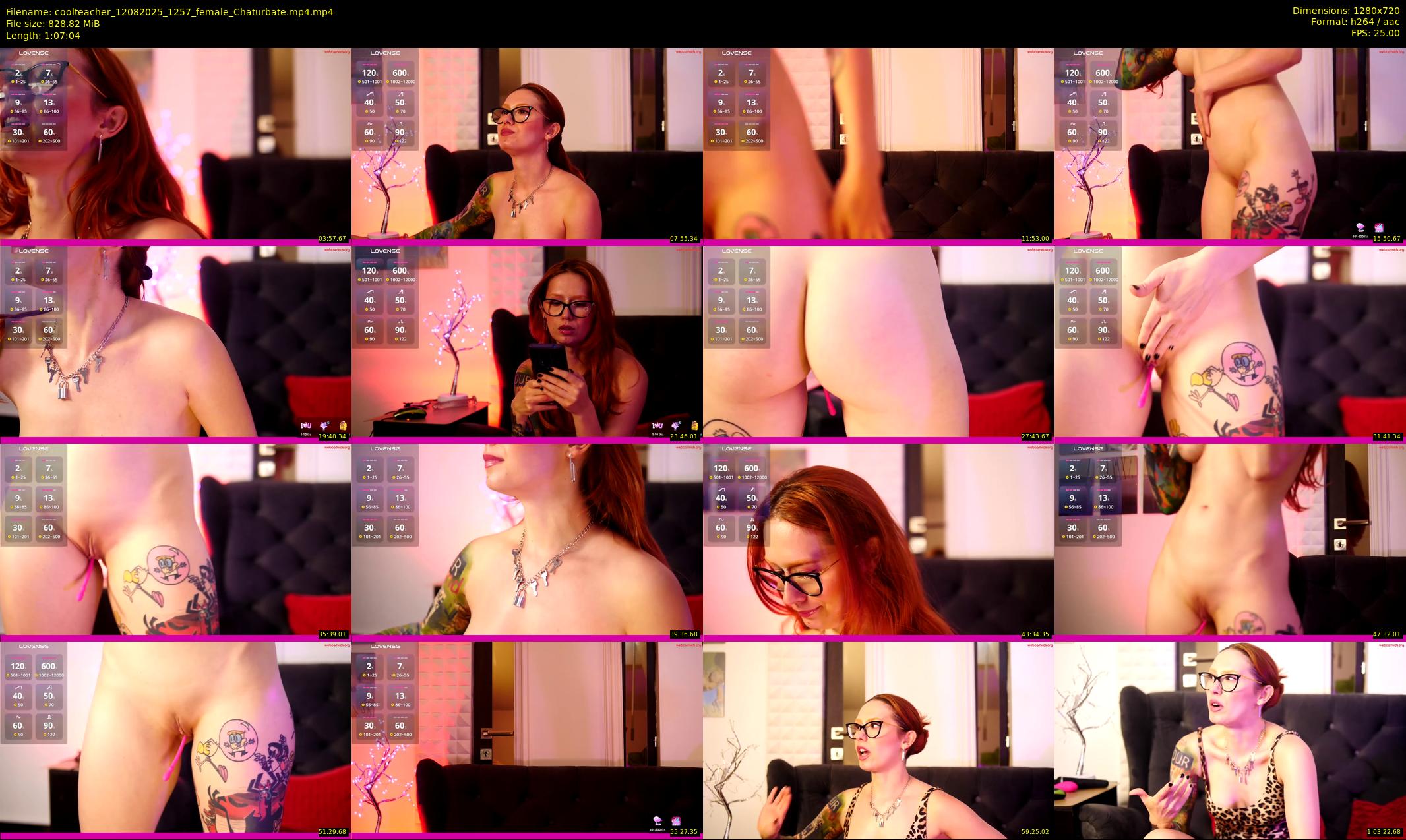coolteacher — 68 minute Chaturbate female cam show recording, 720p, Aug 12, 2025