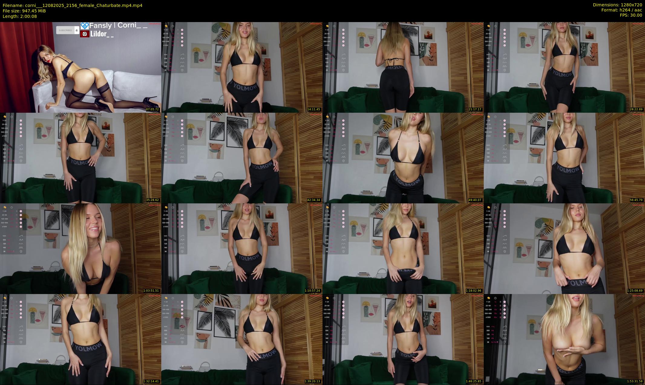 corni__ — 121 minute Chaturbate female cam show recording, 720p, Aug 12, 2025
