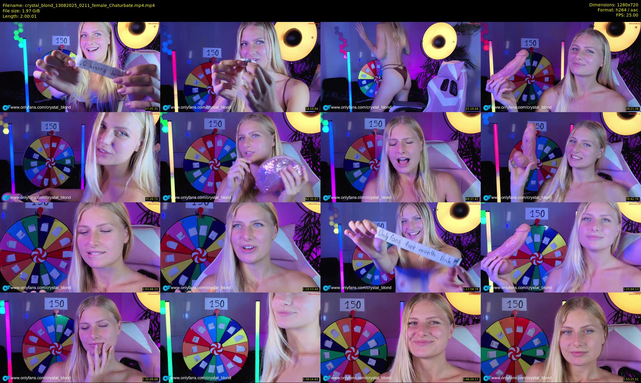 crystal_blond — 121 minute Chaturbate female cam show recording, 720p, Aug 13, 2025