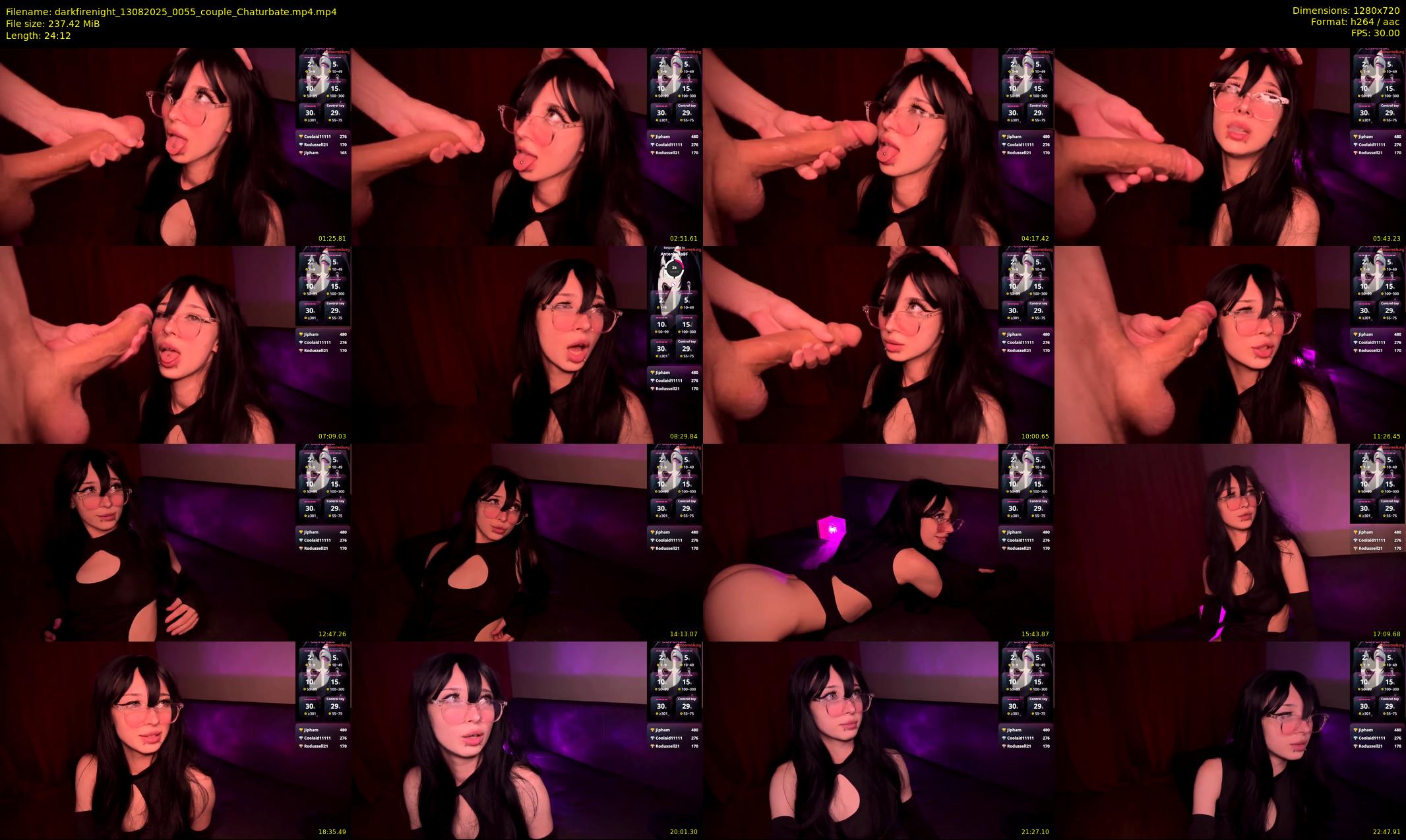 darkfirenight — 25 minute Chaturbate couple cam show recording, 720p, Aug 13, 2025