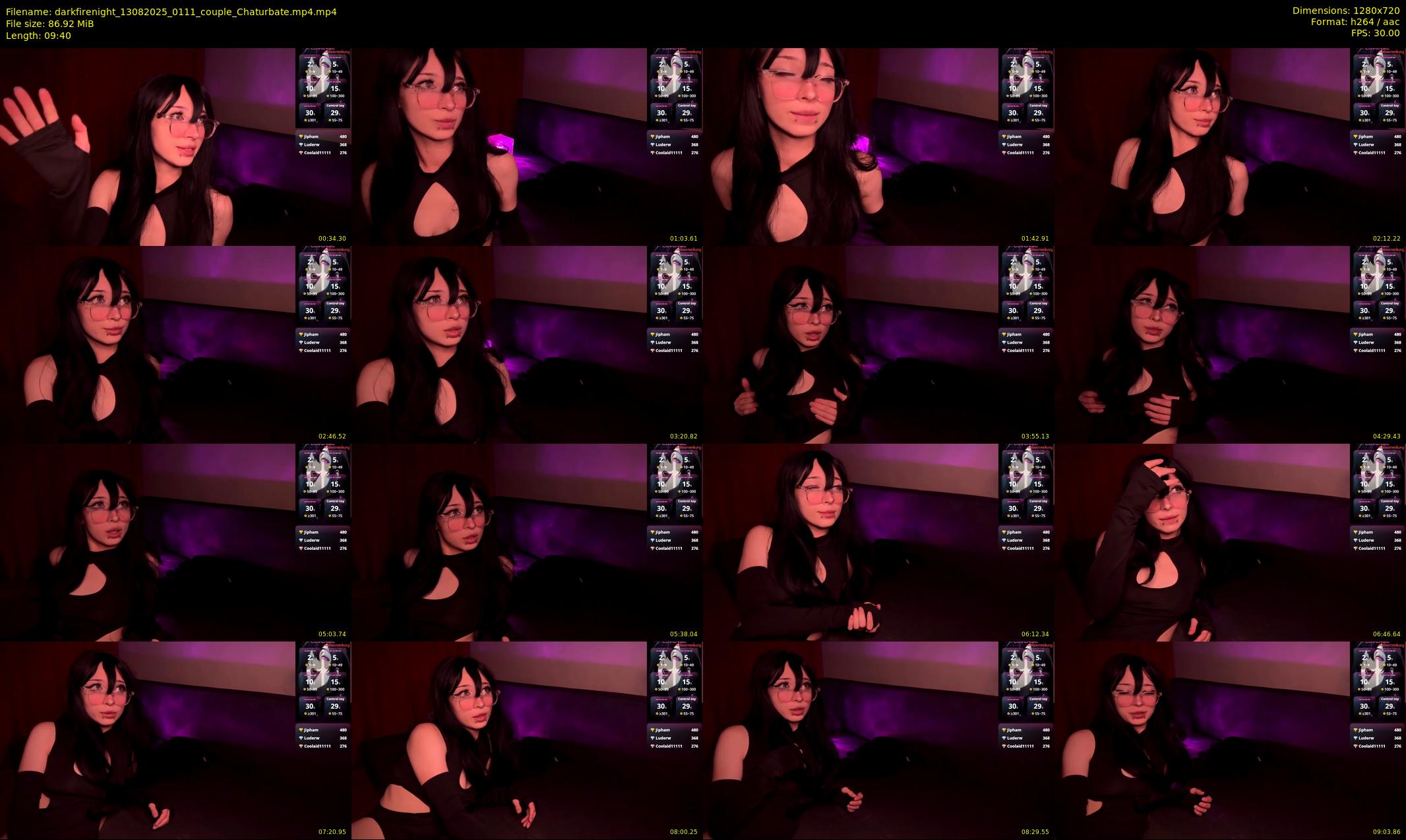 darkfirenight — 10 minute Chaturbate couple cam show recording, 720p, Aug 13, 2025