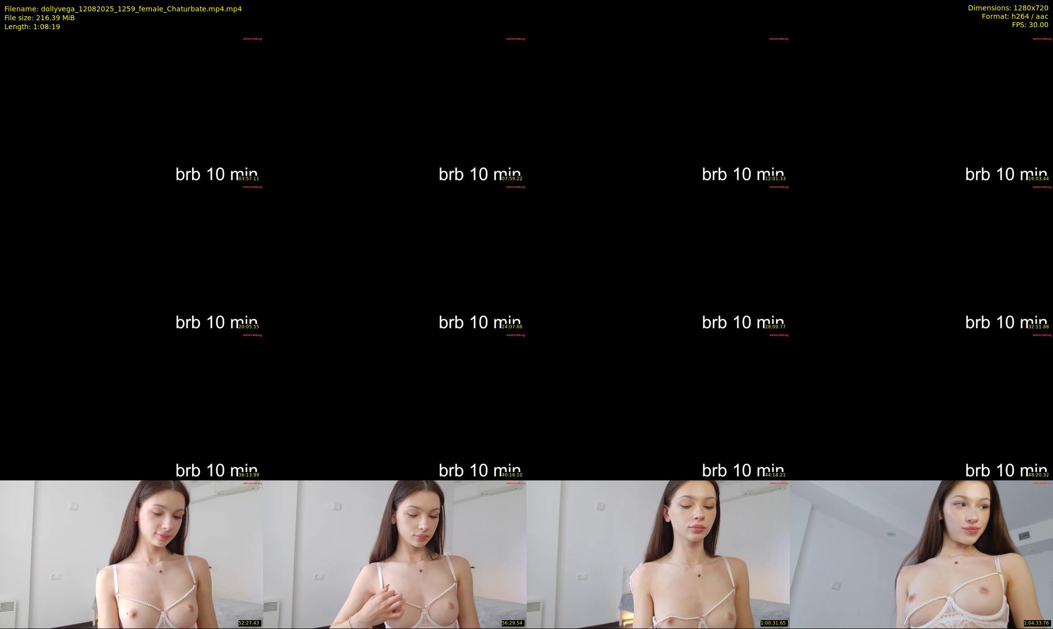 dollyvega — 69 minute Chaturbate female cam show recording, 720p, Aug 12, 2025