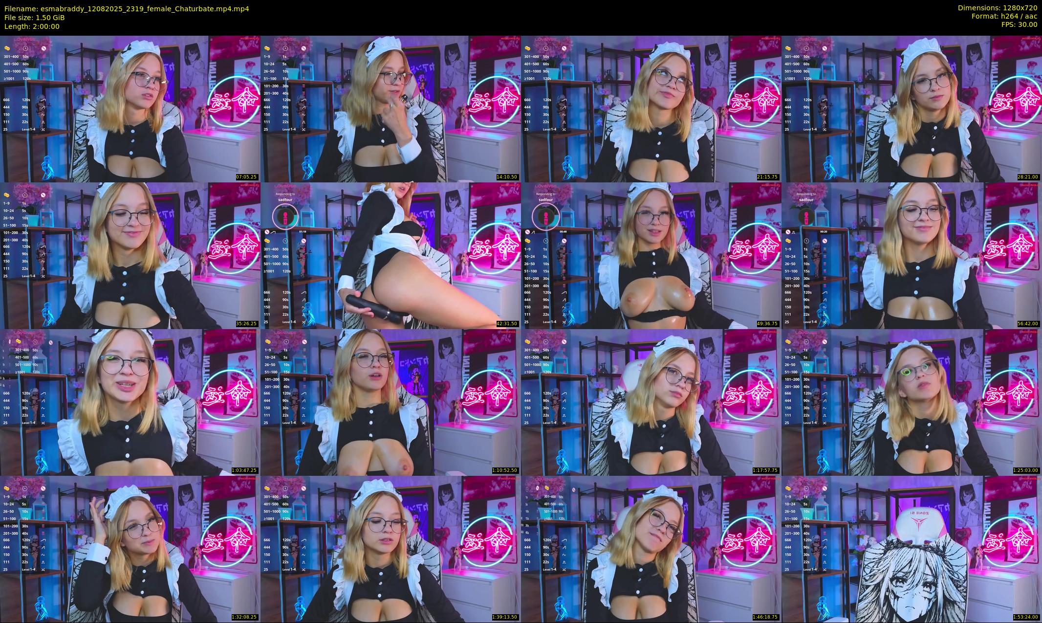 esmabraddy — 120 minute Chaturbate female cam show recording, 720p, Aug 12, 2025