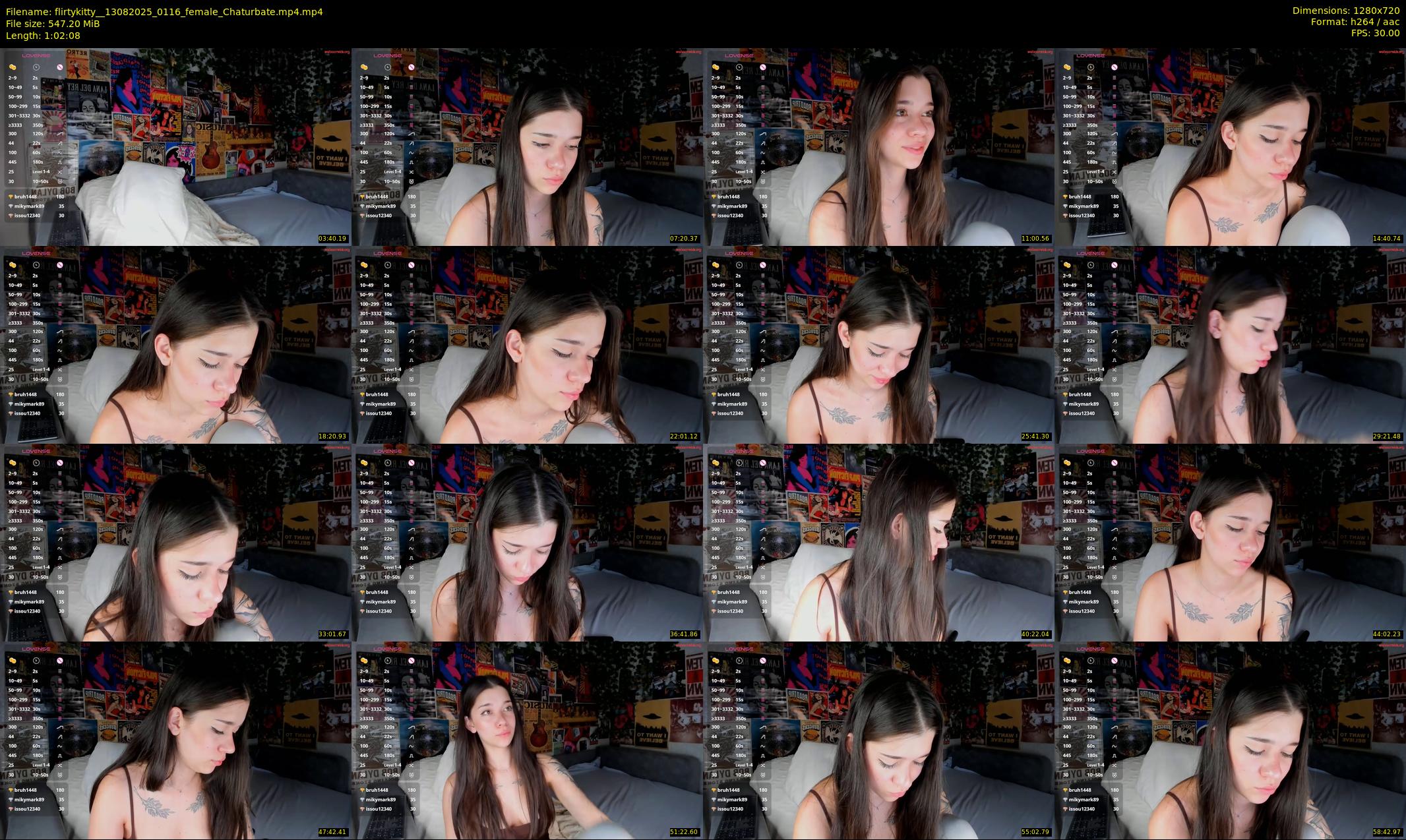 flirtykitty_ — 63 minute Chaturbate female cam show recording, 720p, Aug 13, 2025