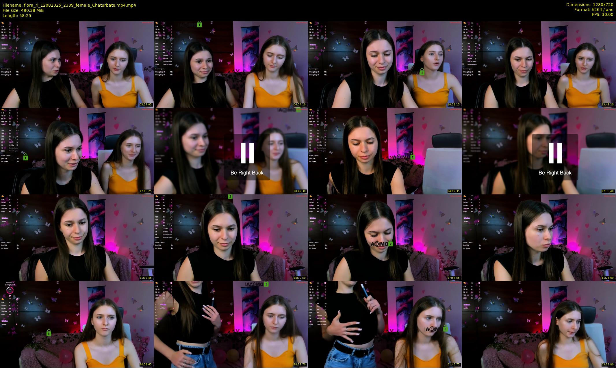 flora_ri — 59 minute Chaturbate female cam show recording, 720p, Aug 12, 2025