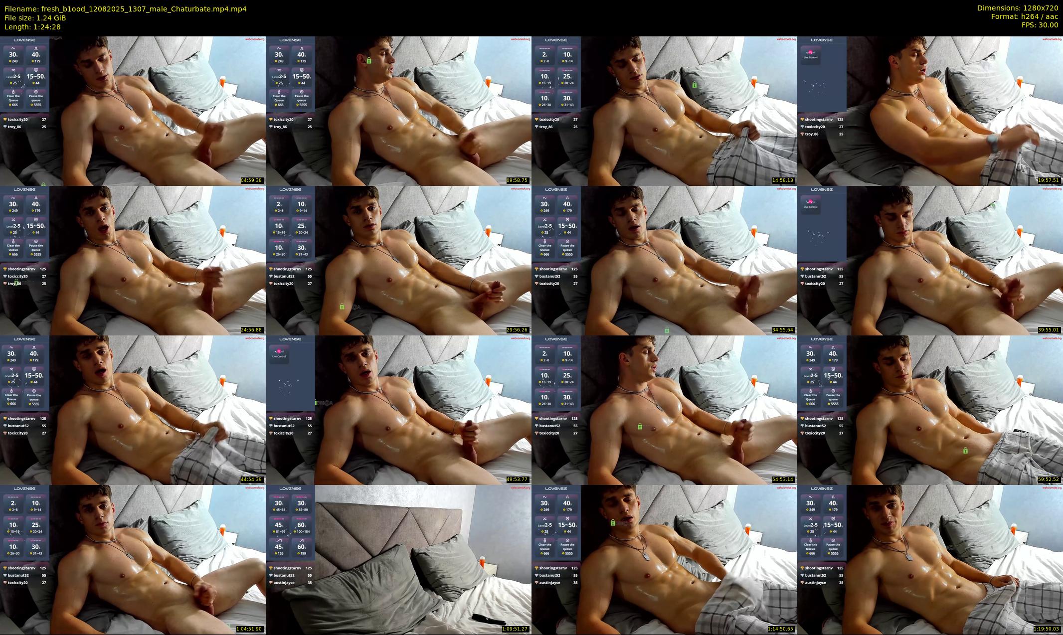 fresh_b1ood — 85 minute Chaturbate male cam show recording, 720p, Aug 12, 2025