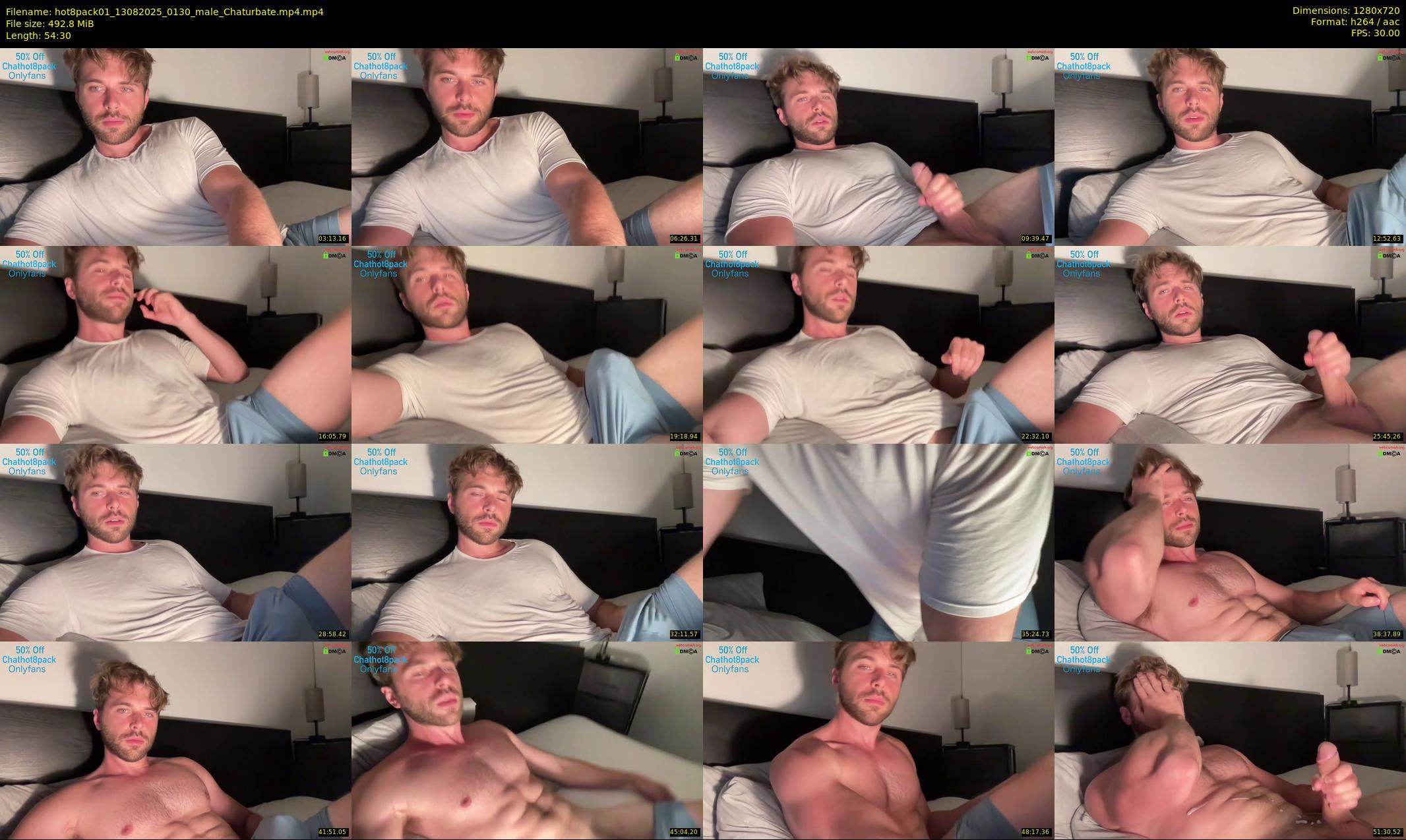 hot8pack01 — 55 minute Chaturbate male cam show recording, 720p, Aug 13, 2025