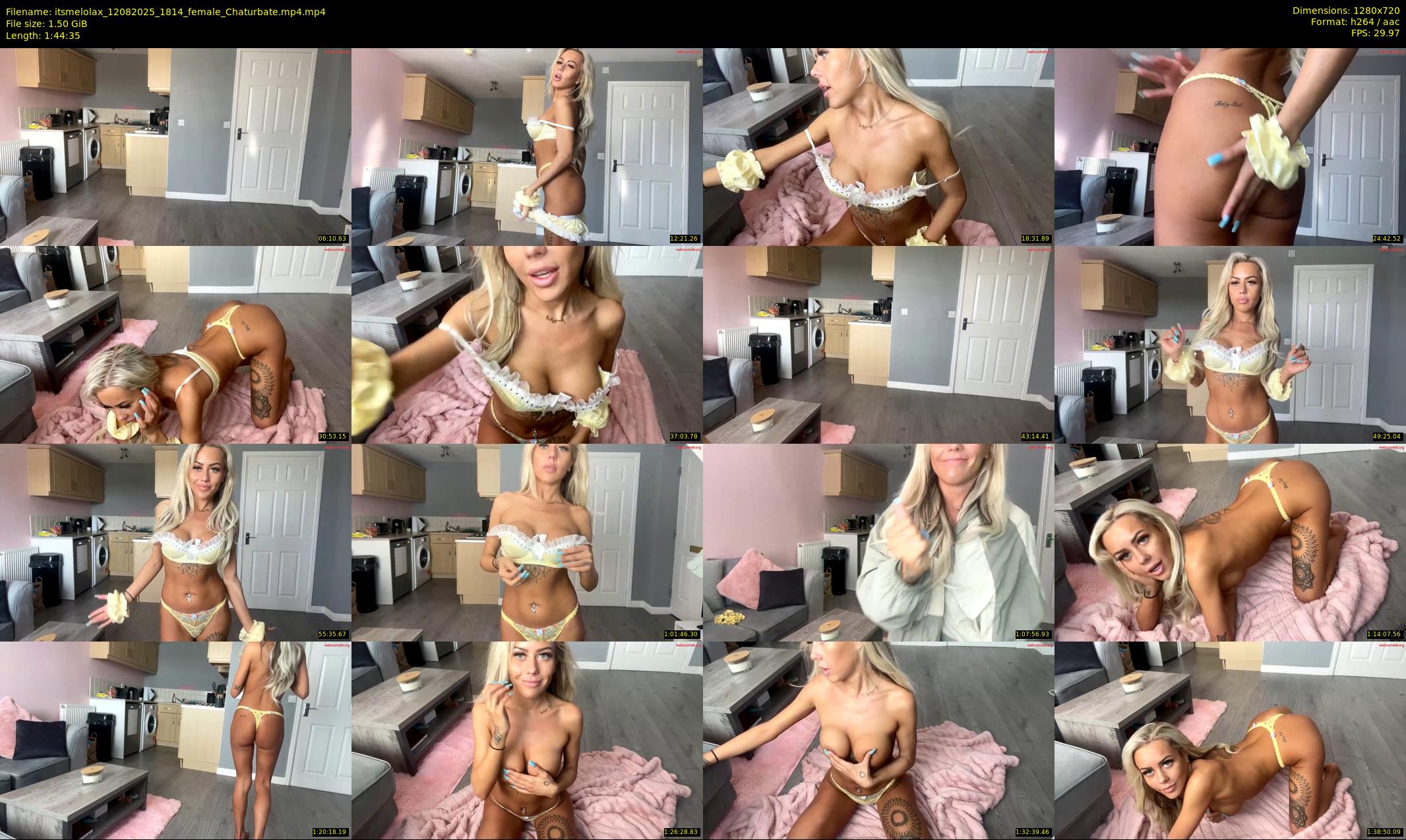 itsmelolax — 105 minute Chaturbate female cam show recording, 720p, Aug 12, 2025