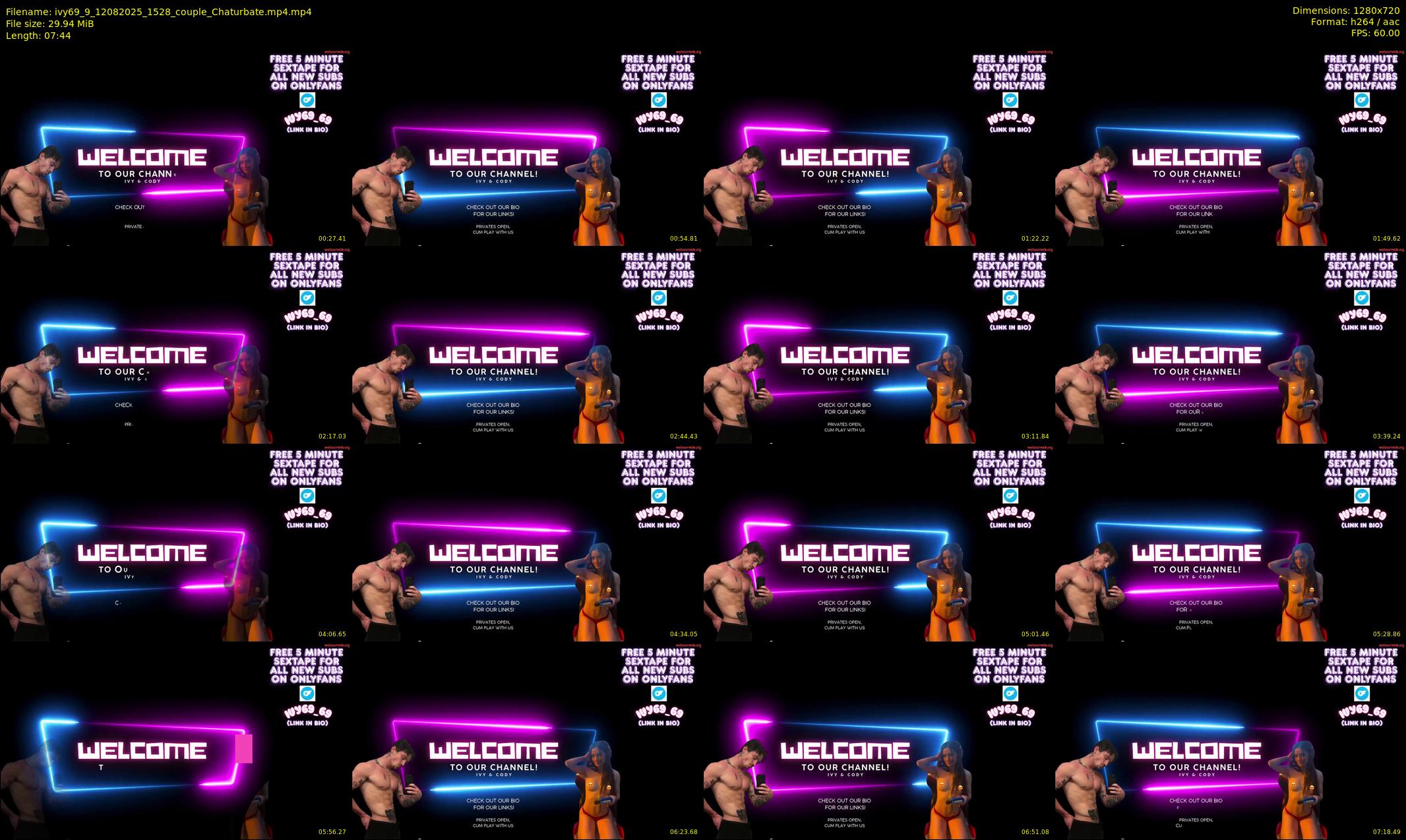 ivy69_9 — 8 minute Chaturbate couple cam show recording, 720p, Aug 12, 2025