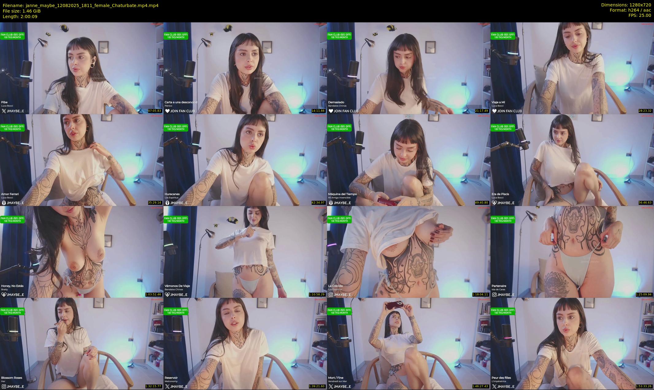 janne_maybe — 121 minute Chaturbate female cam show recording, 720p, Aug 12, 2025
