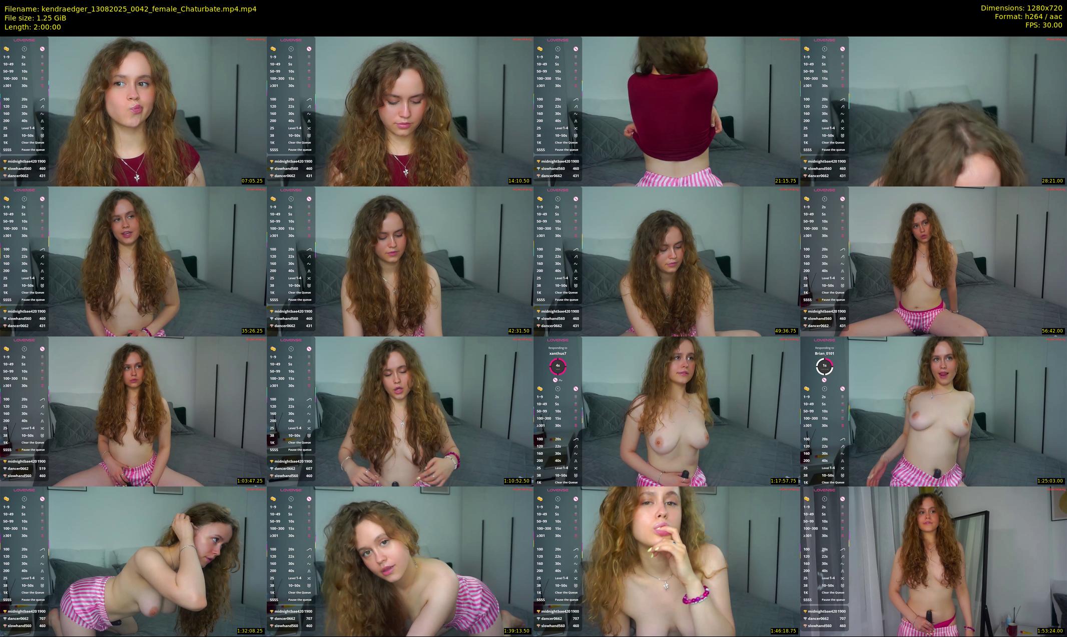 kendraedger — 120 minute Chaturbate female cam show recording, 720p, Aug 13, 2025