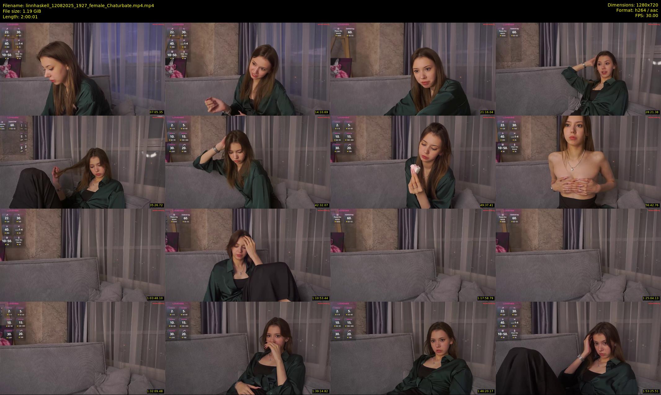 linnhaskell — 121 minute Chaturbate female cam show recording, 720p, Aug 12, 2025