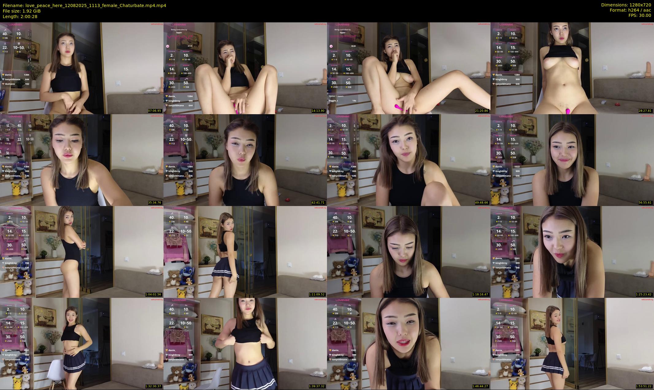 love_peace_here — 121 minute Chaturbate female cam show recording, 720p, Aug 12, 2025