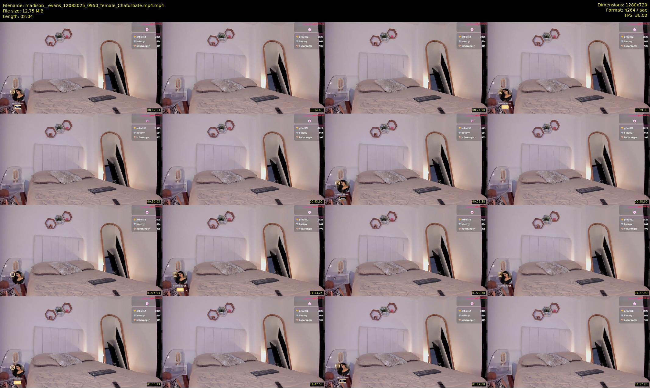 madison__evans — 3 minute Chaturbate female cam show recording, 720p, Aug 12, 2025