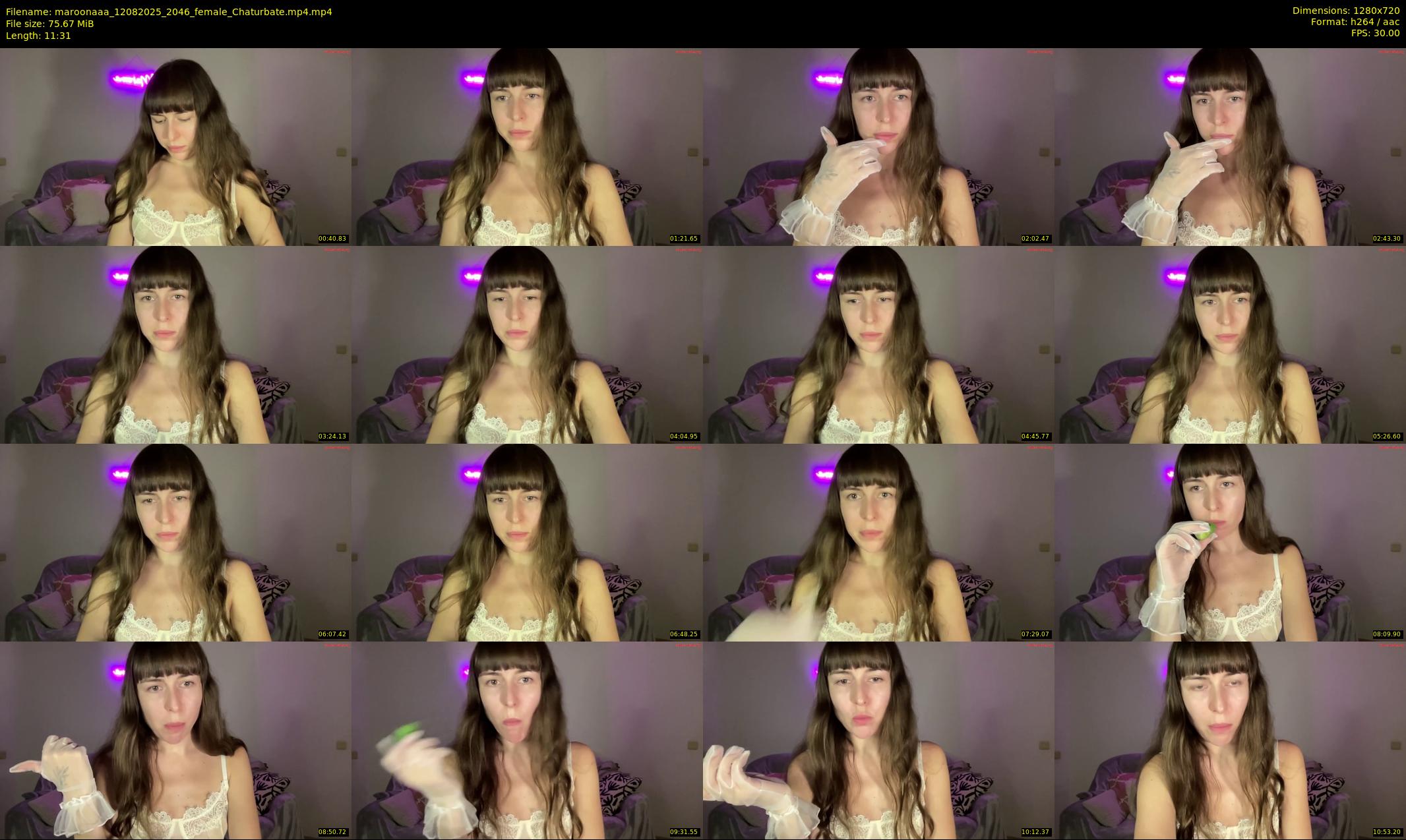 maroonaaa — 12 minute Chaturbate female cam show recording, 720p, Aug 12, 2025