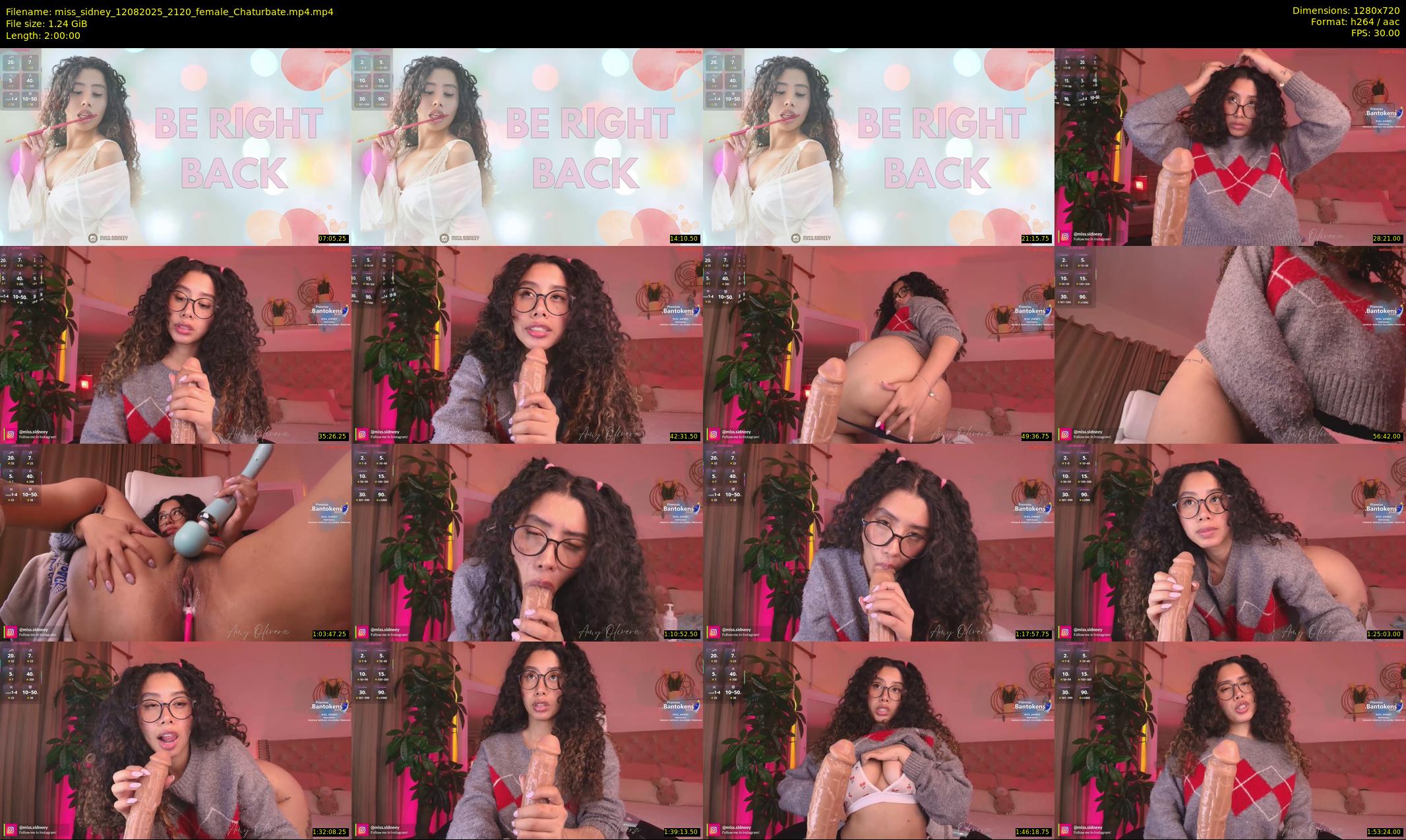 miss_sidney — 120 minute Chaturbate female cam show recording, 720p, Aug 12, 2025