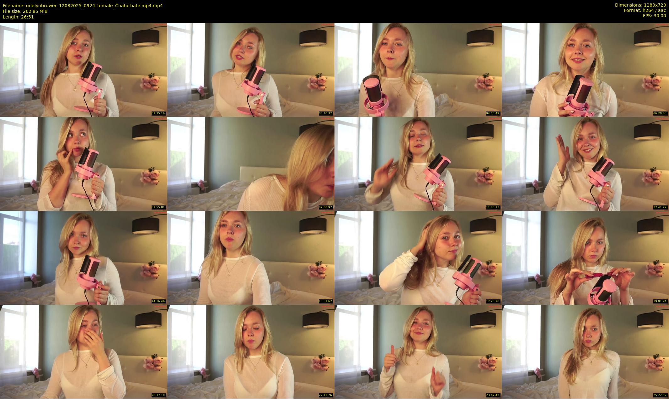 odelynbrower — 27 minute Chaturbate female cam show recording, 720p, Aug 12, 2025