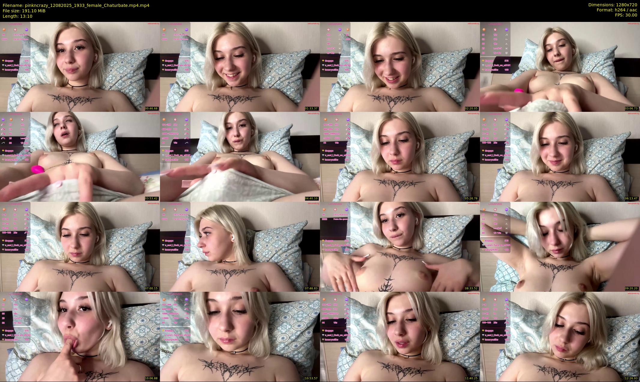 pinkncrazy — 14 minute Chaturbate female cam show recording, 720p, Aug 12, 2025