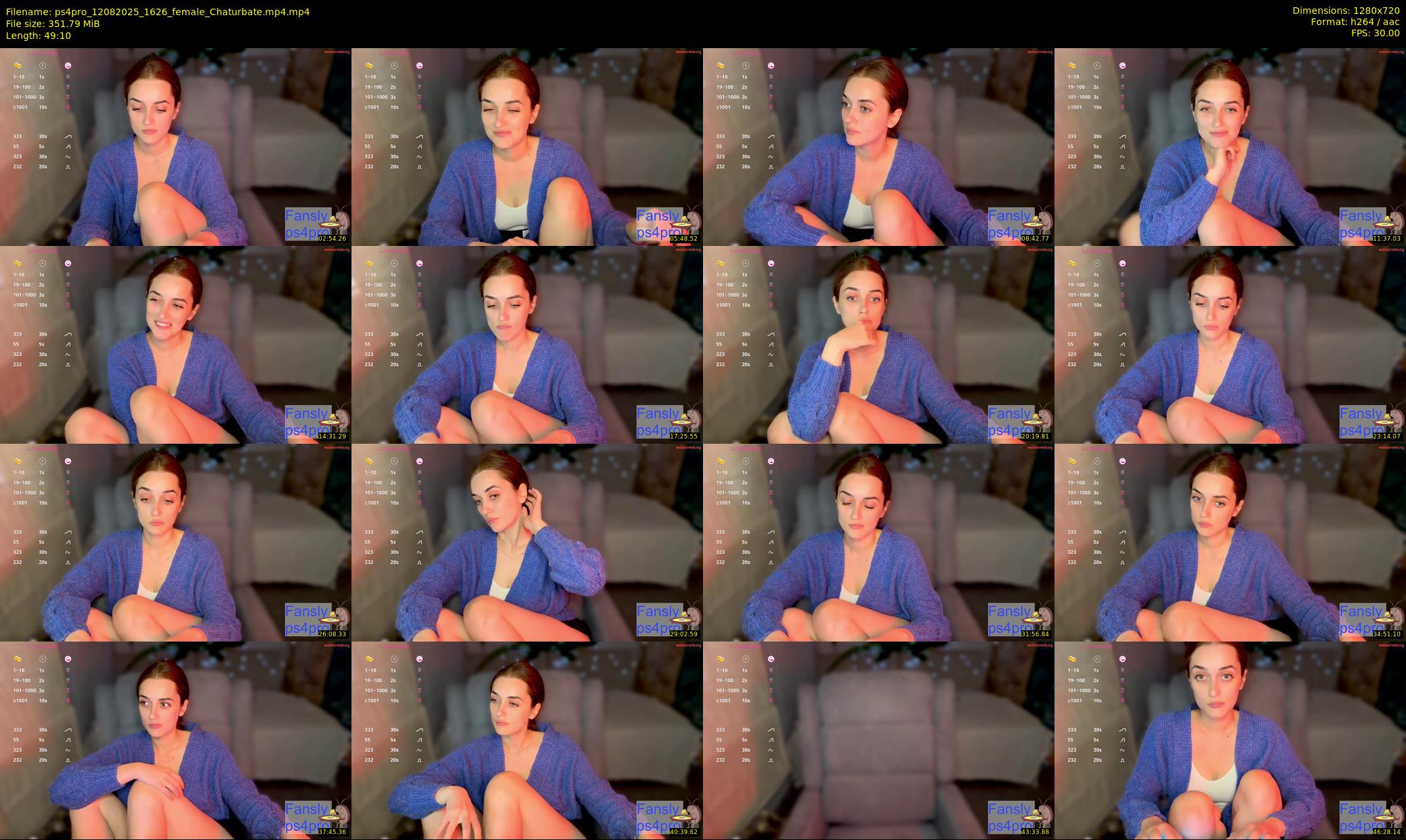 ps4pro — 50 minute Chaturbate female cam show recording, 720p, Aug 12, 2025