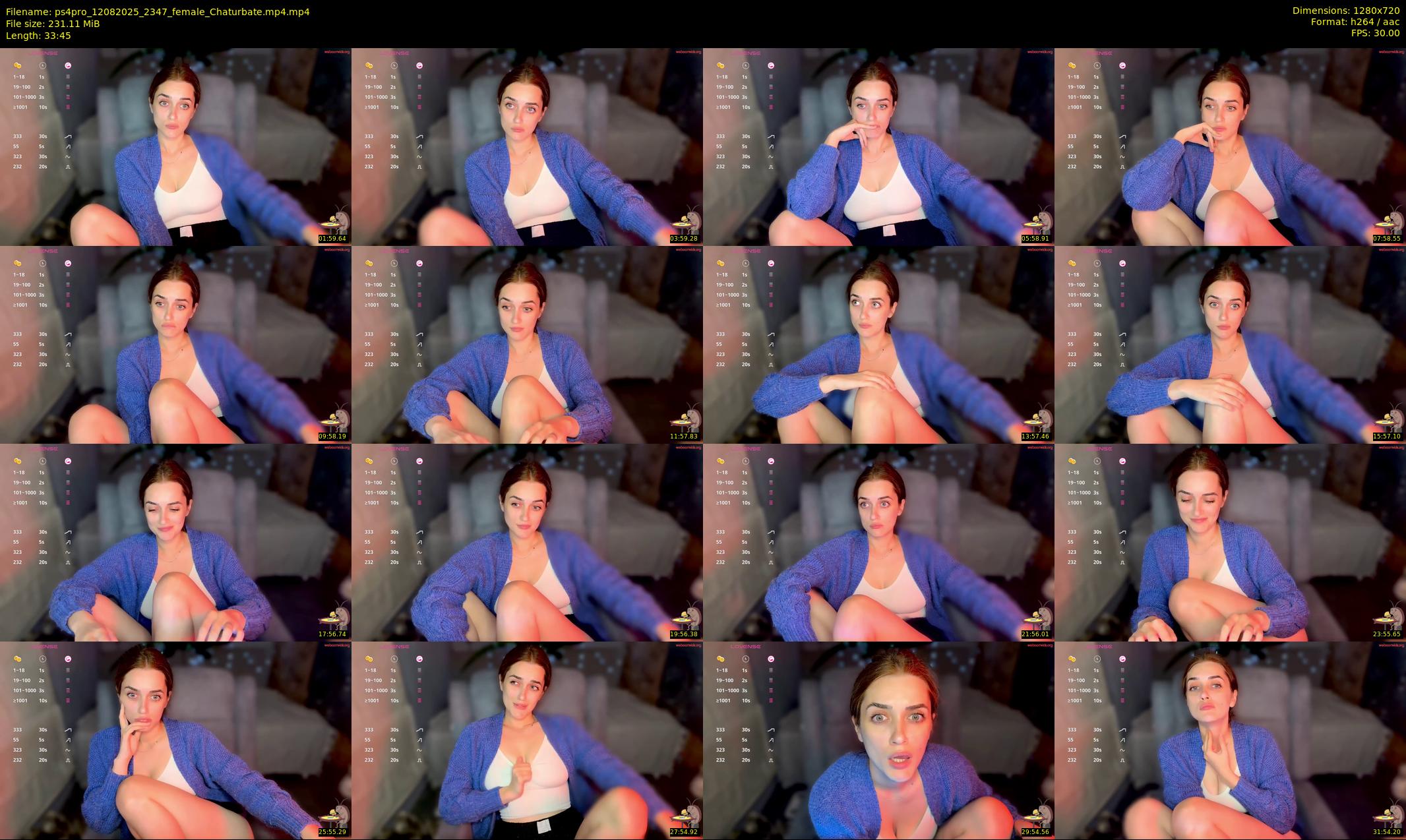 ps4pro — 34 minute Chaturbate female cam show recording, 720p, Aug 12, 2025