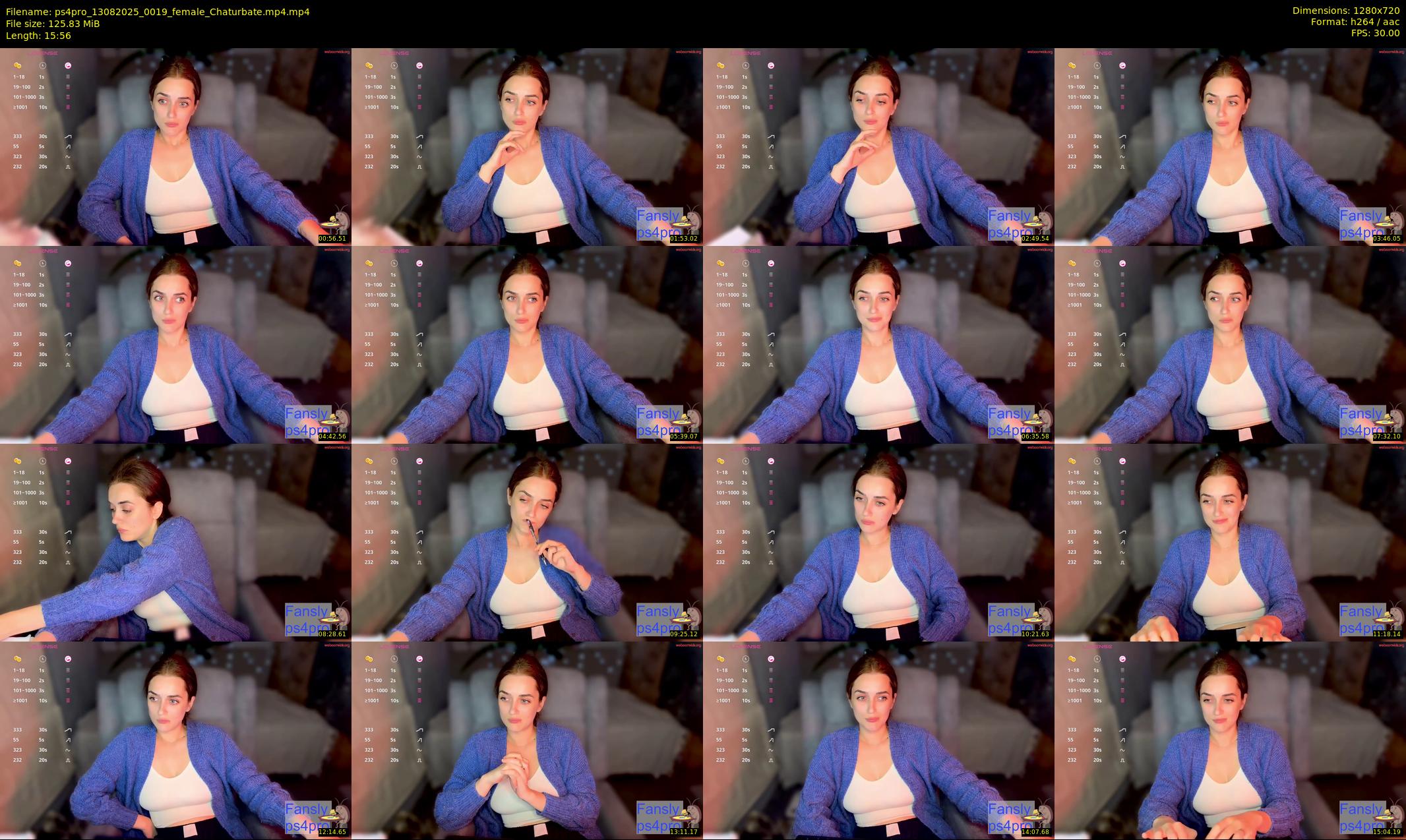 ps4pro — 16 minute Chaturbate female cam show recording, 720p, Aug 13, 2025