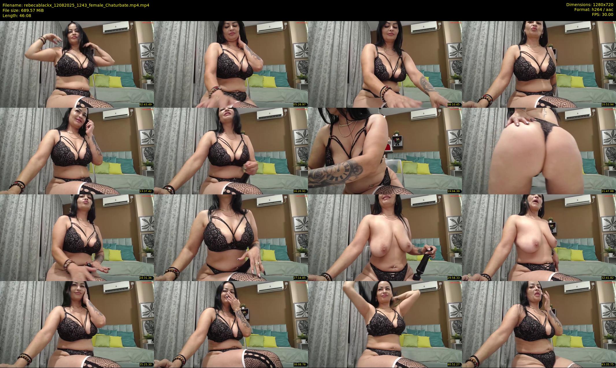 rebecablackx — 47 minute Chaturbate female cam show recording, 720p, Aug 12, 2025