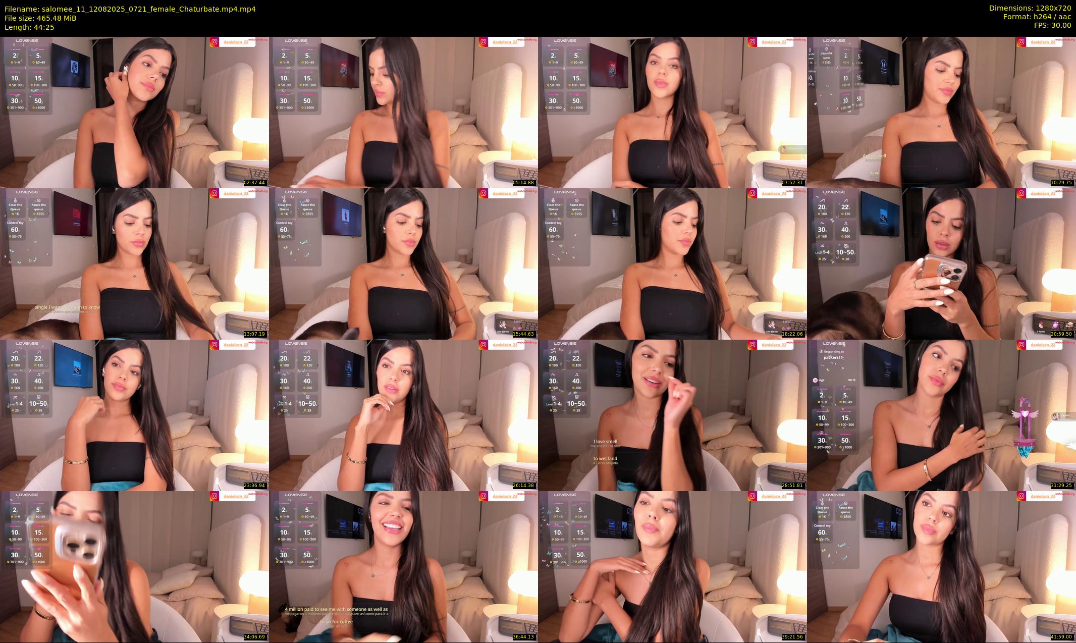 salomee_11 — 45 minute Chaturbate female cam show recording, 720p, Aug 12, 2025