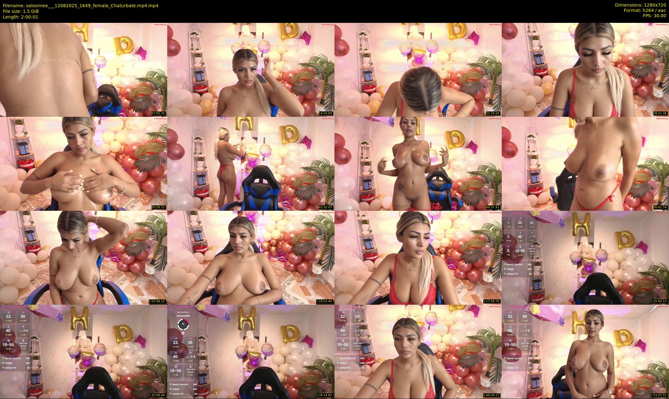 saloomee__ — 121 minute Chaturbate female cam show recording, 720p, Aug 12, 2025